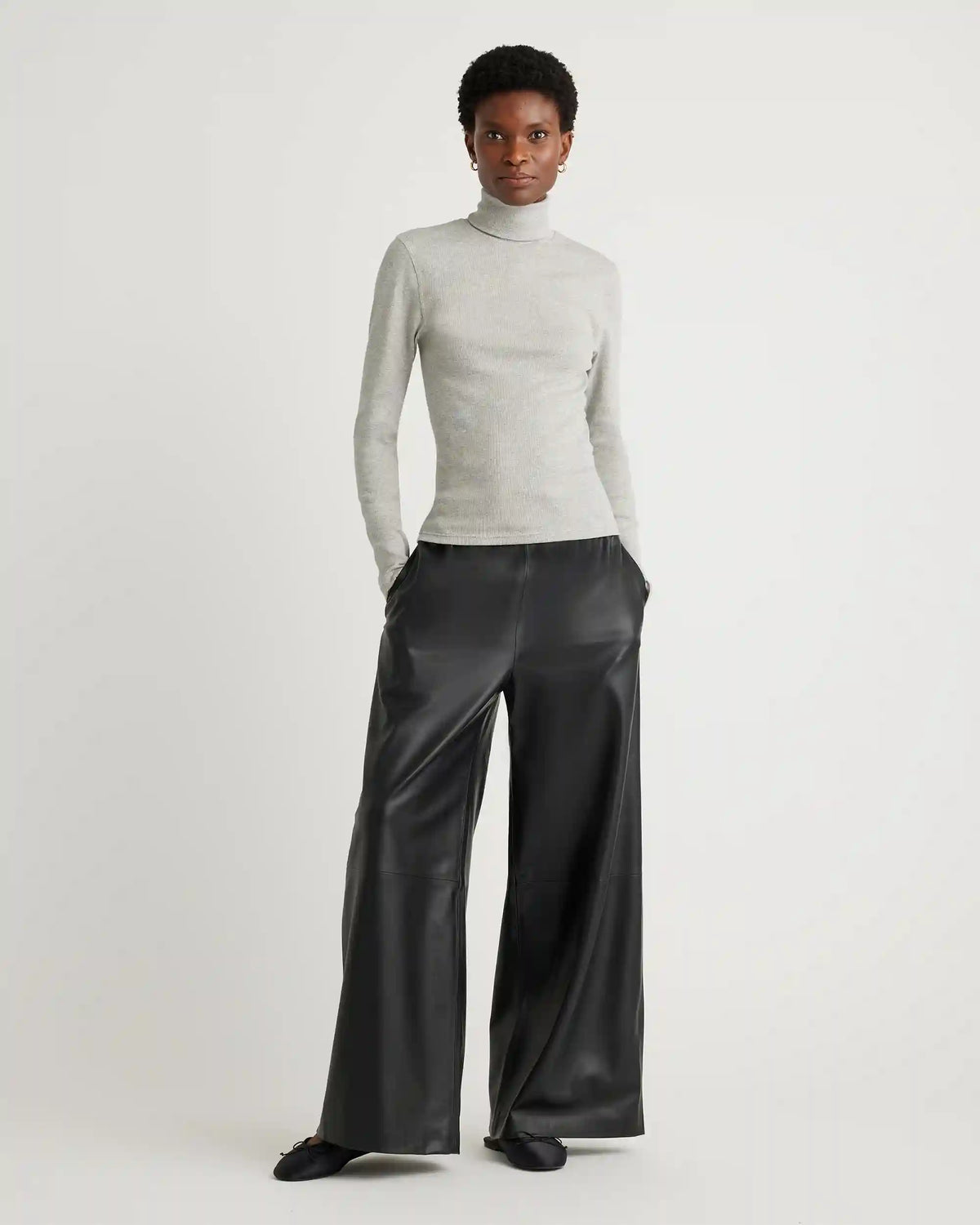 Organic Cotton Micro-Rib Turtleneck