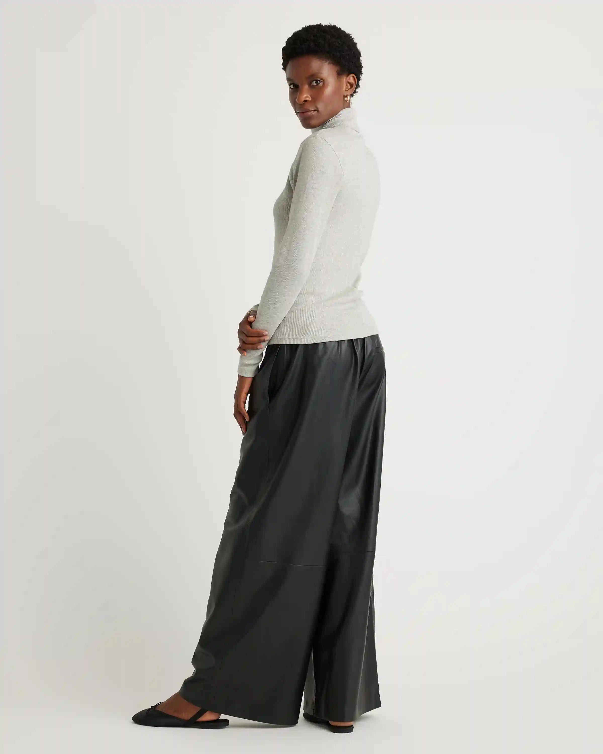 Organic Cotton Micro-Rib Turtleneck