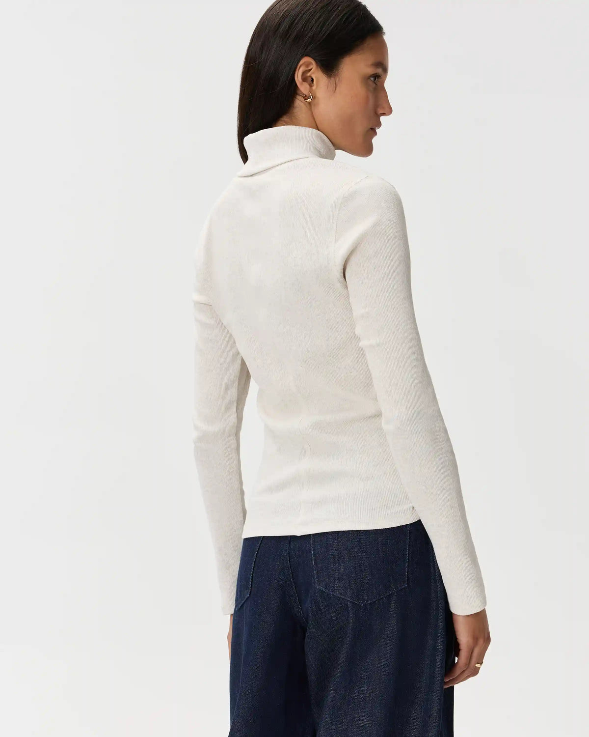 Organic Cotton Micro-Rib Turtleneck