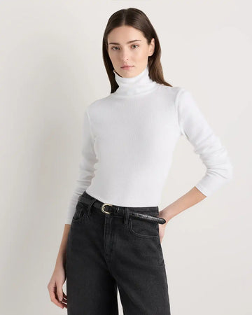 Organic Cotton Micro-Rib Turtleneck