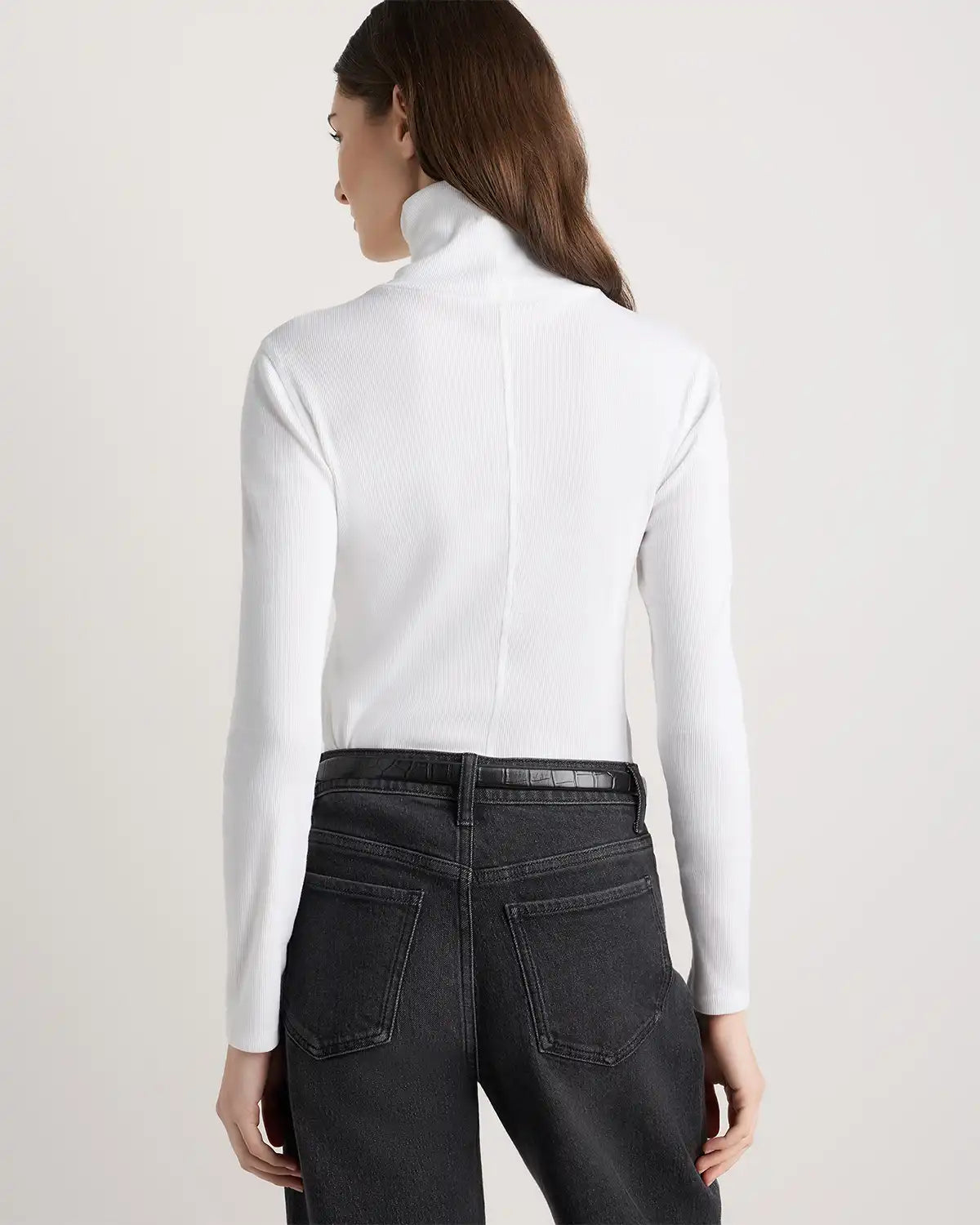 Organic Cotton Micro-Rib Turtleneck