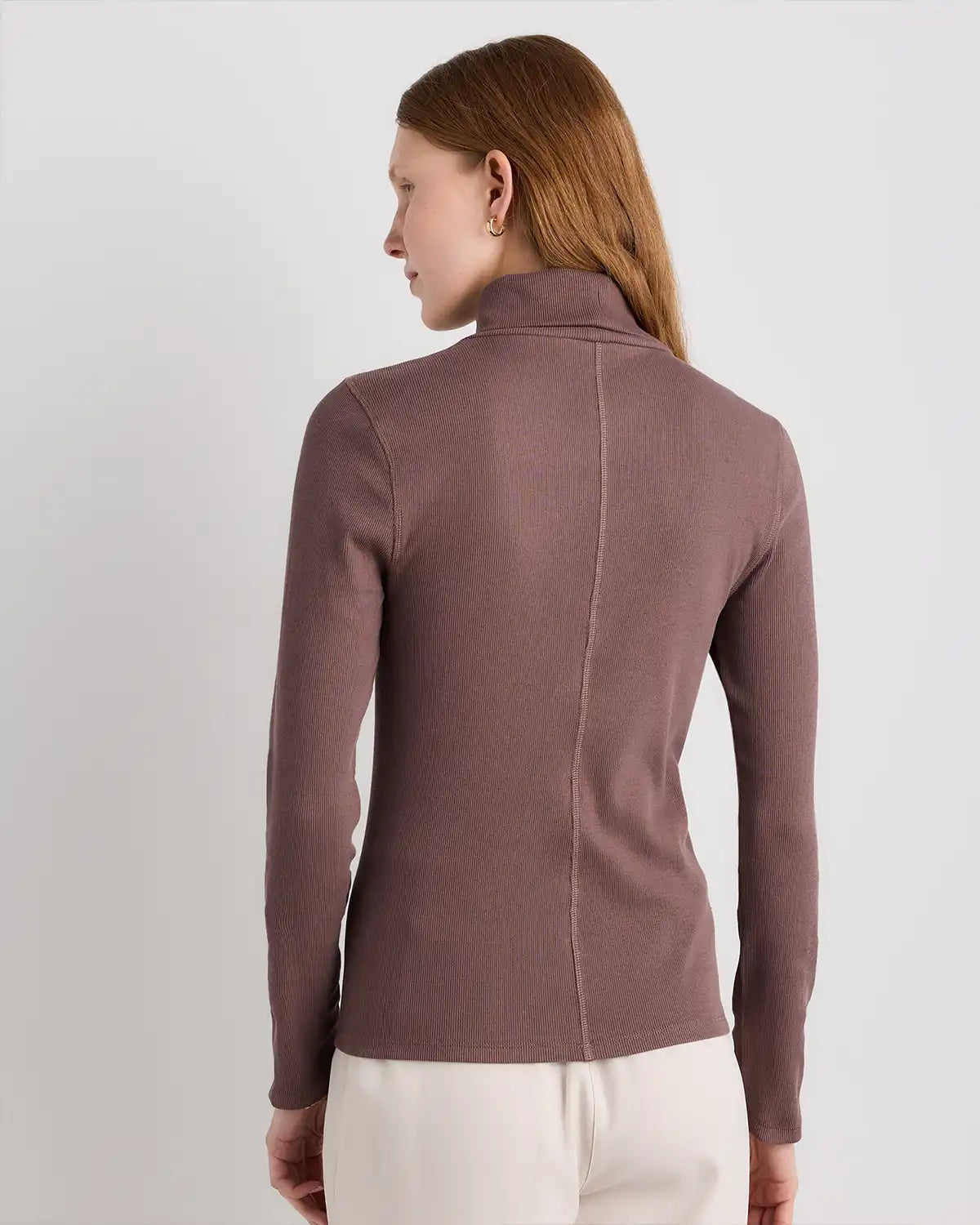 Organic Cotton Micro-Rib Turtleneck