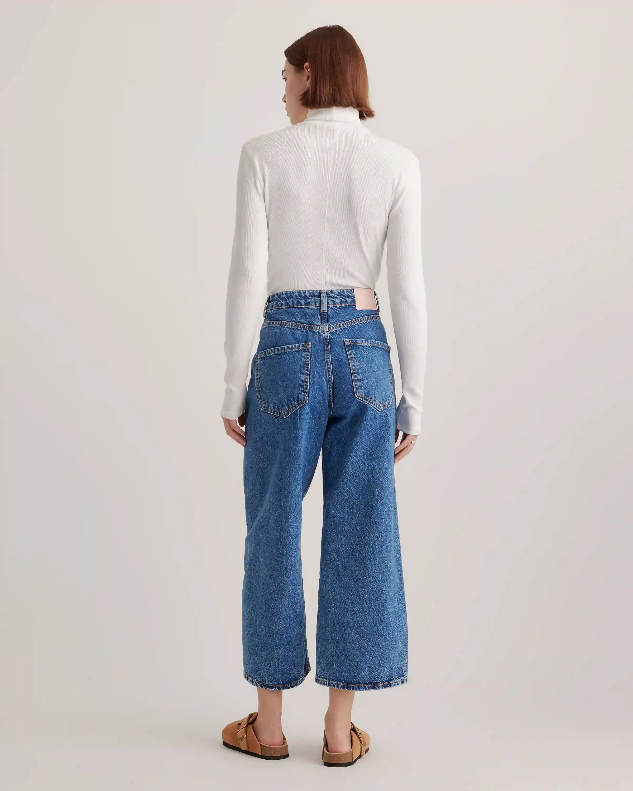 Organic Cotton Micro-Rib Turtleneck