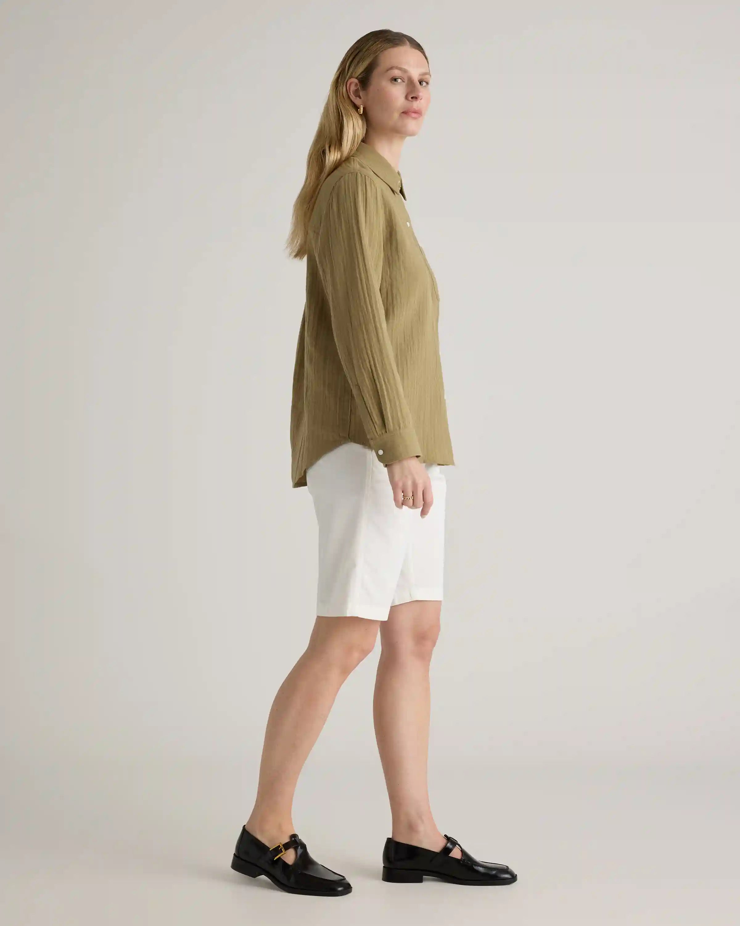 100% Organic Cotton Gauze Long Sleeve Shirt
