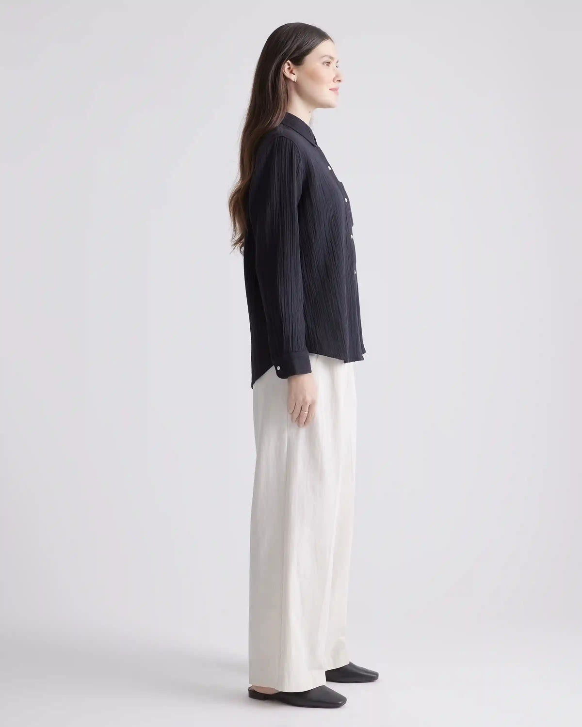 100% Organic Cotton Gauze Long Sleeve Shirt