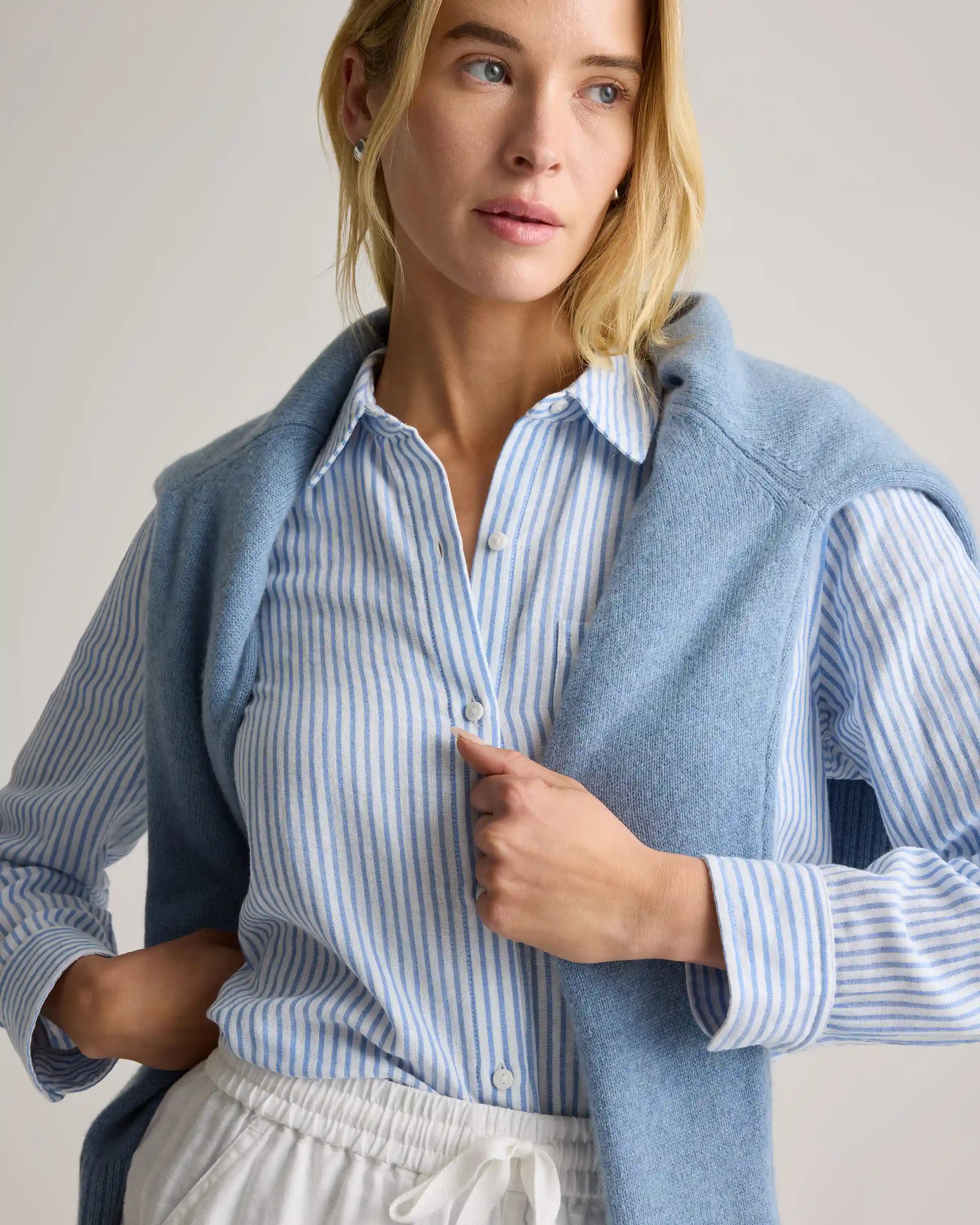 100% Organic Cotton Gauze Long Sleeve Shirt