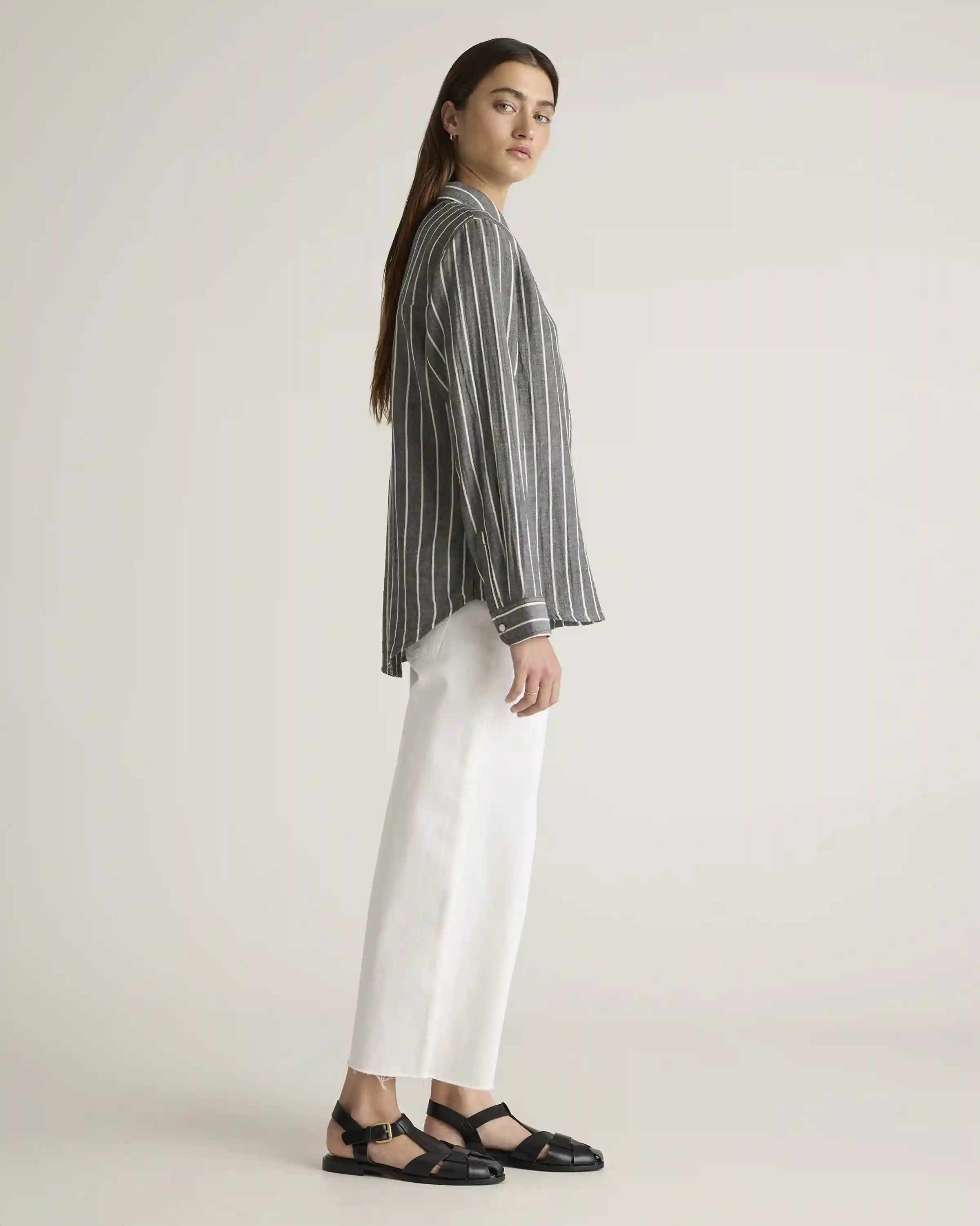 100% Organic Cotton Gauze Long Sleeve Shirt