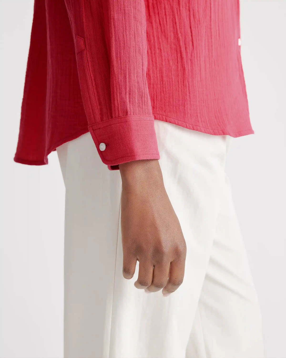100% Organic Cotton Gauze Long Sleeve Shirt