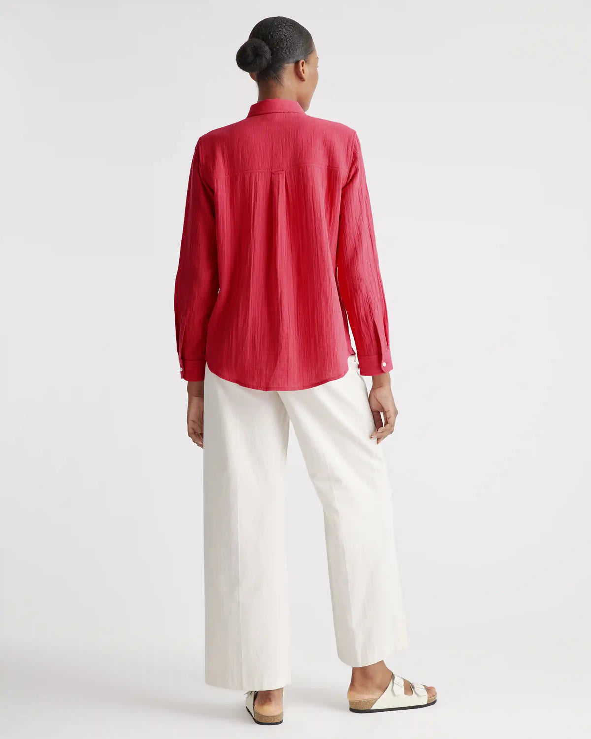 100% Organic Cotton Gauze Long Sleeve Shirt