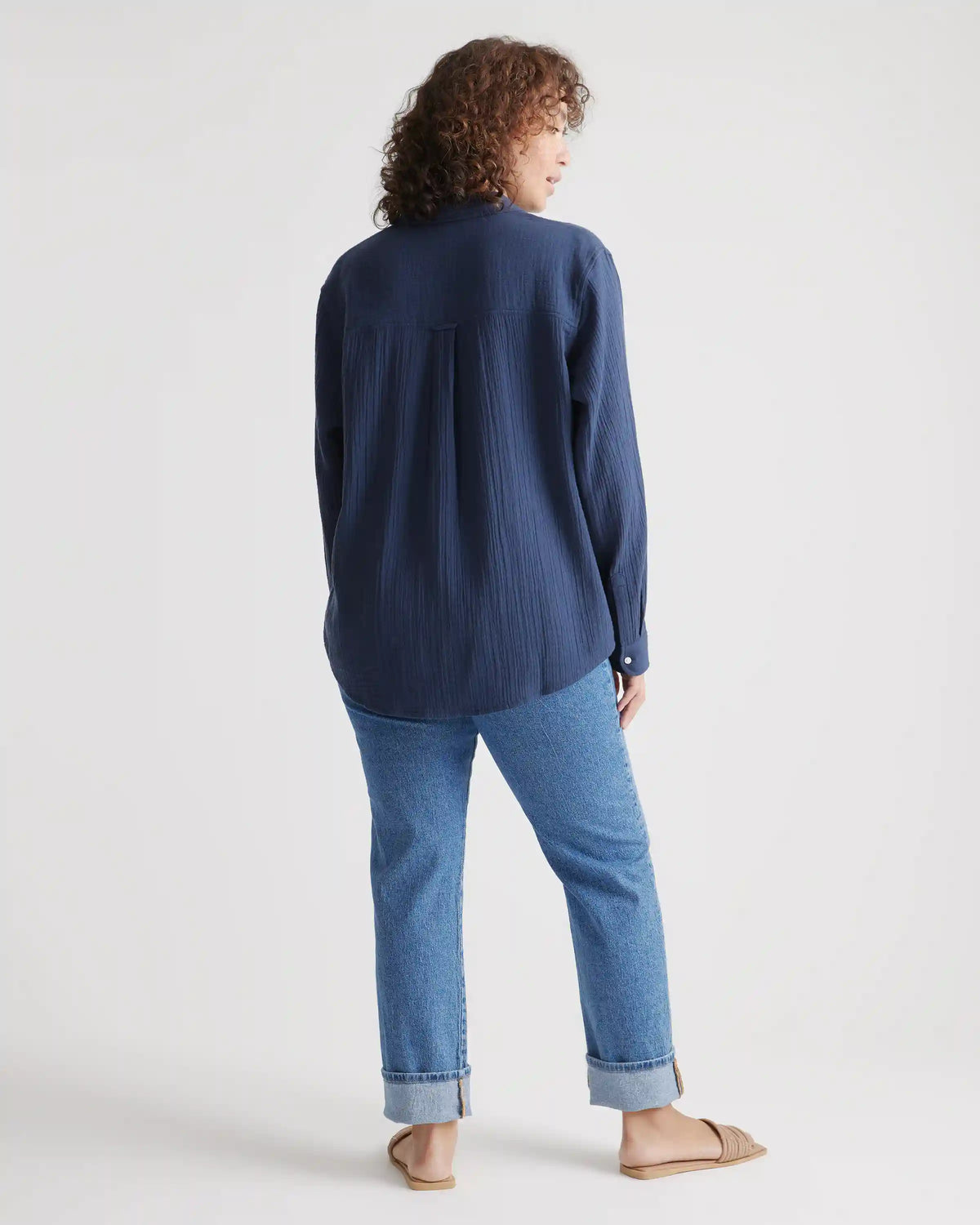 100% Organic Cotton Gauze Long Sleeve Shirt