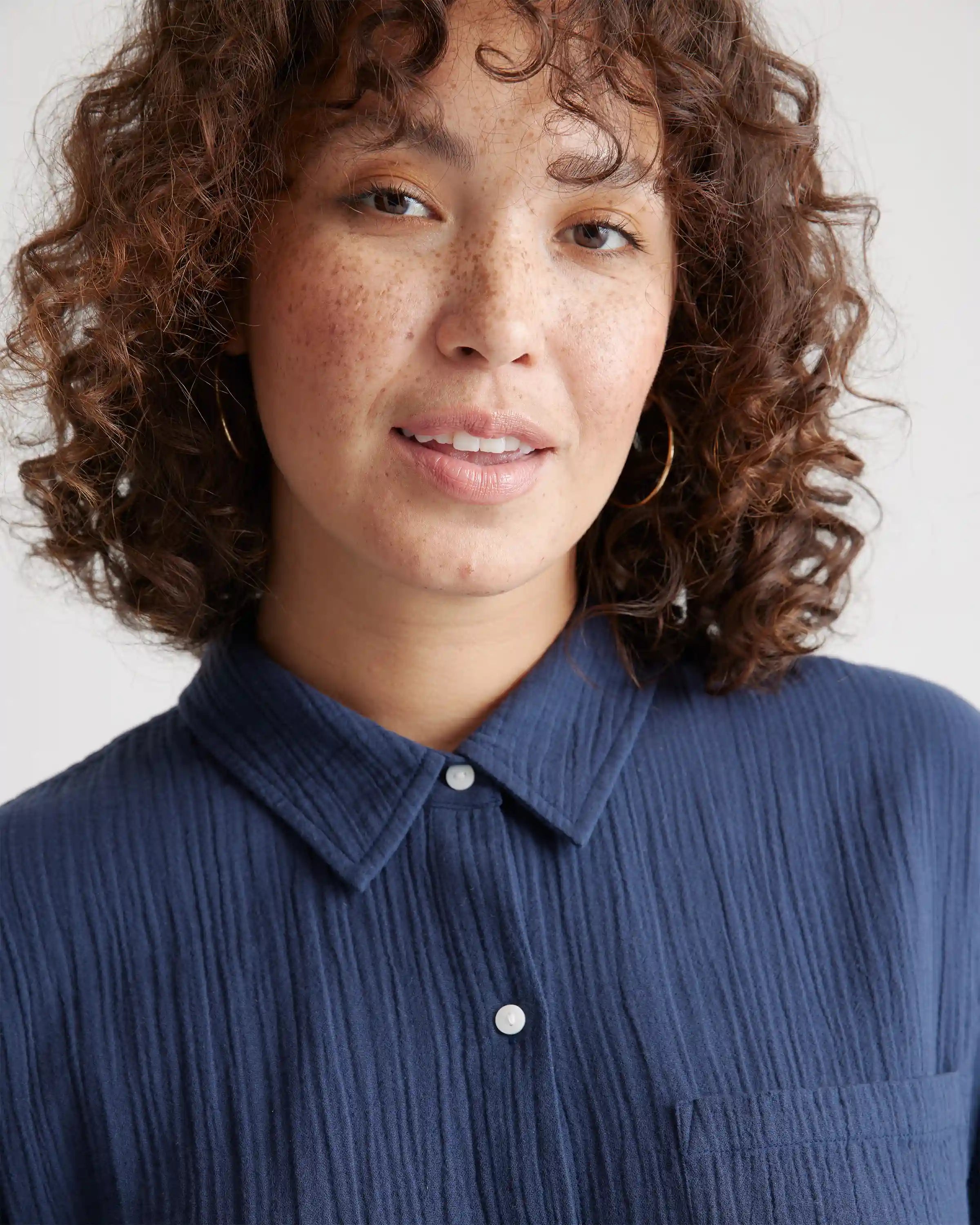 100% Organic Cotton Gauze Long Sleeve Shirt