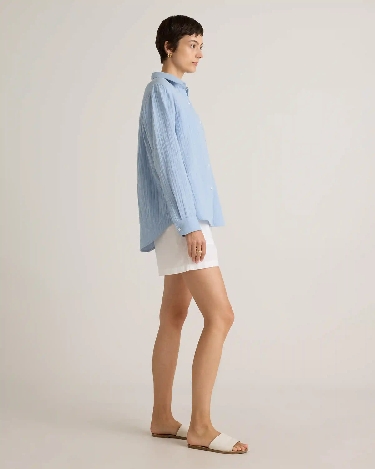100% Organic Cotton Gauze Long Sleeve Shirt