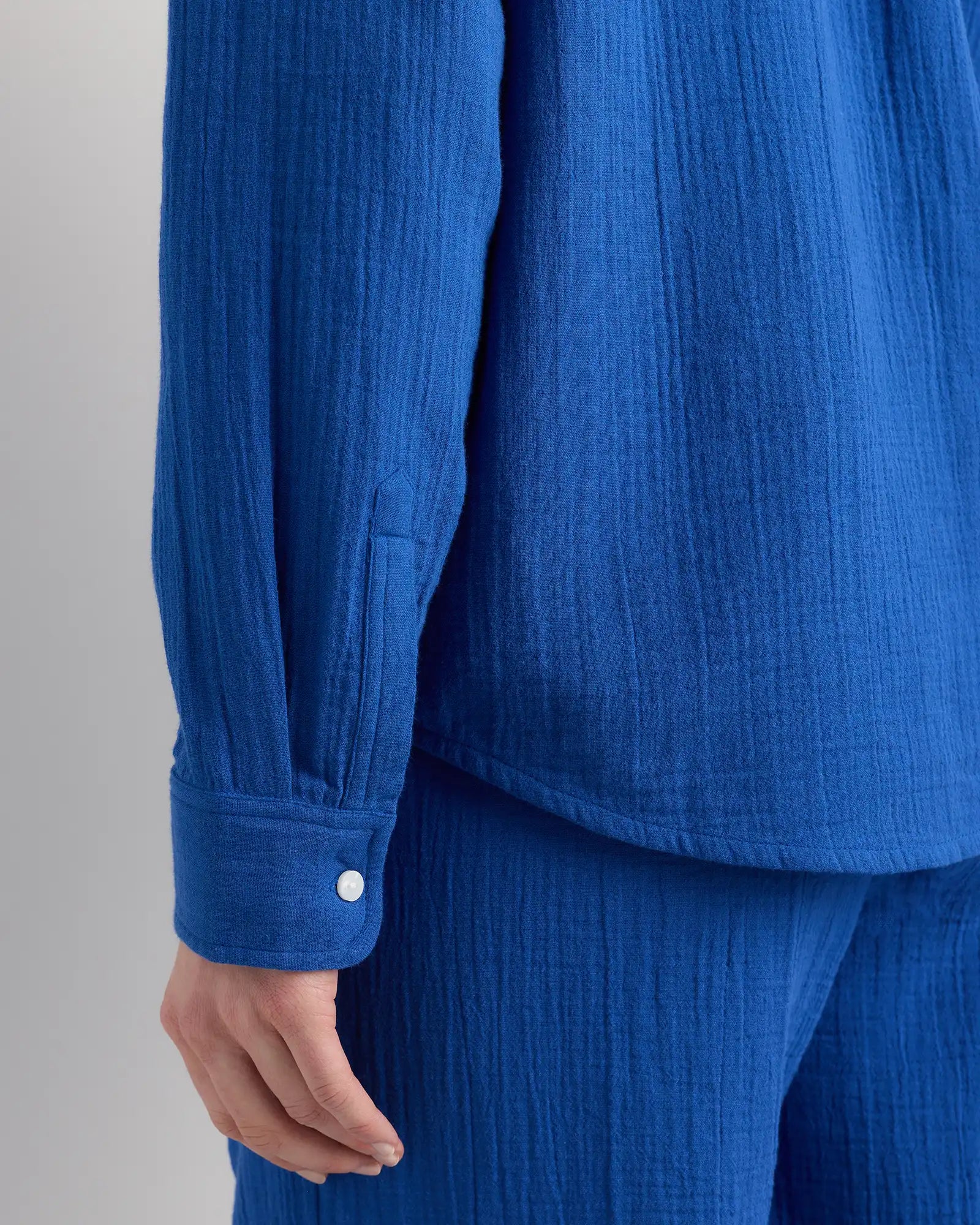 100% Organic Cotton Gauze Long Sleeve Shirt