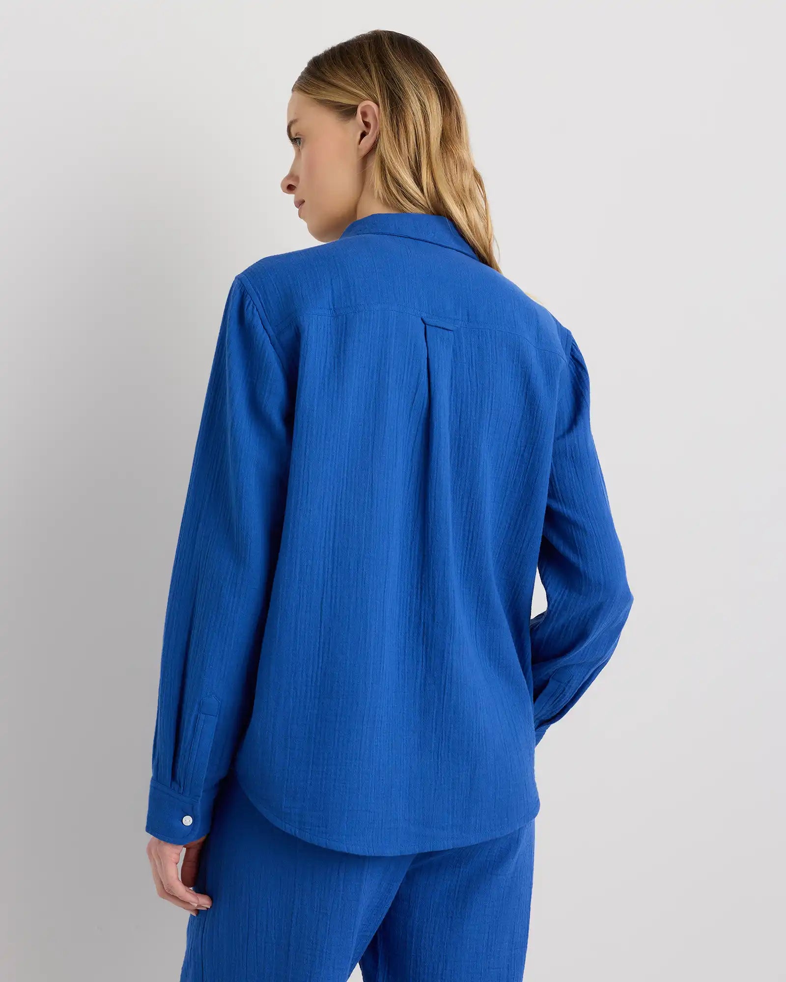 100% Organic Cotton Gauze Long Sleeve Shirt
