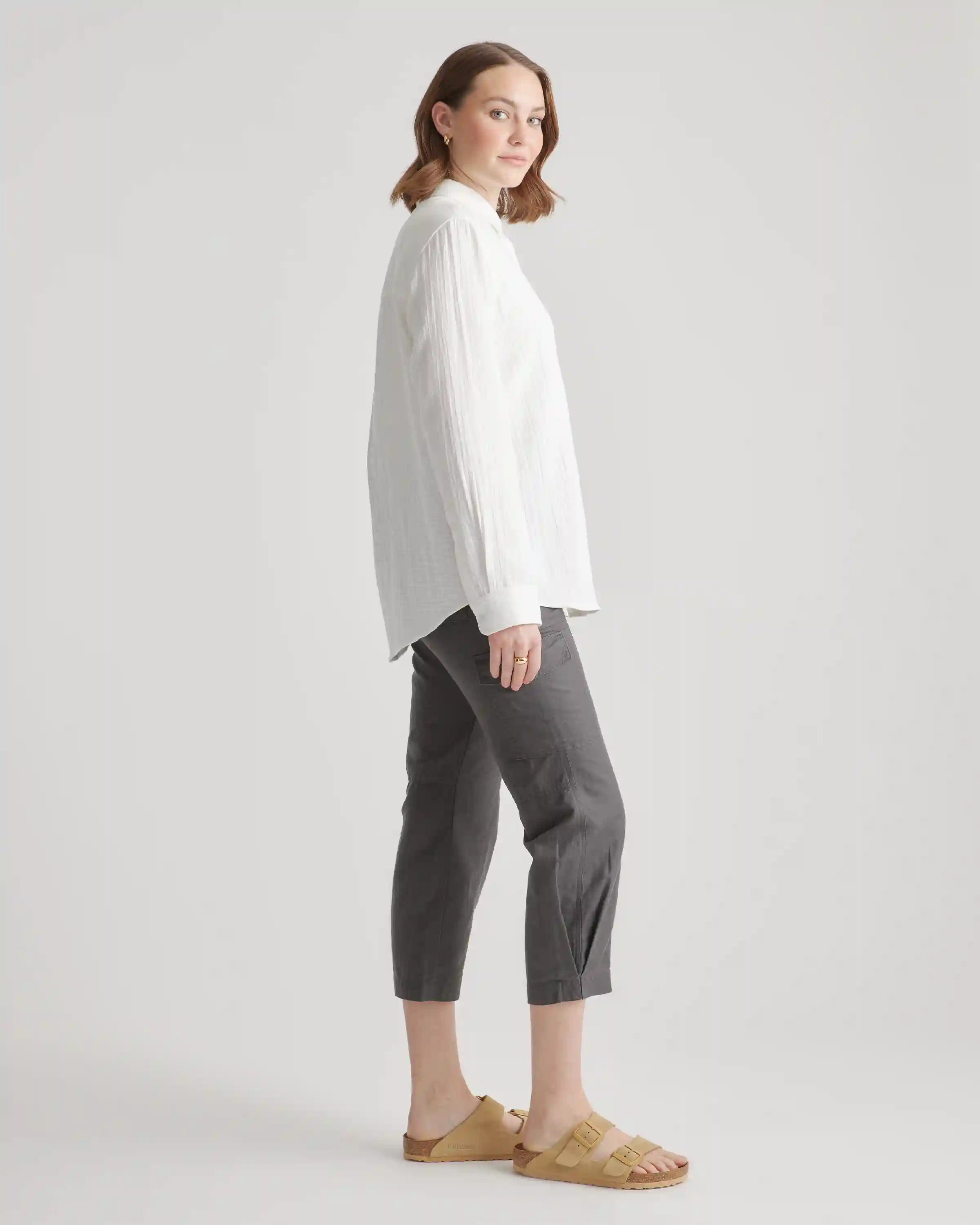 100% Organic Cotton Gauze Long Sleeve Shirt