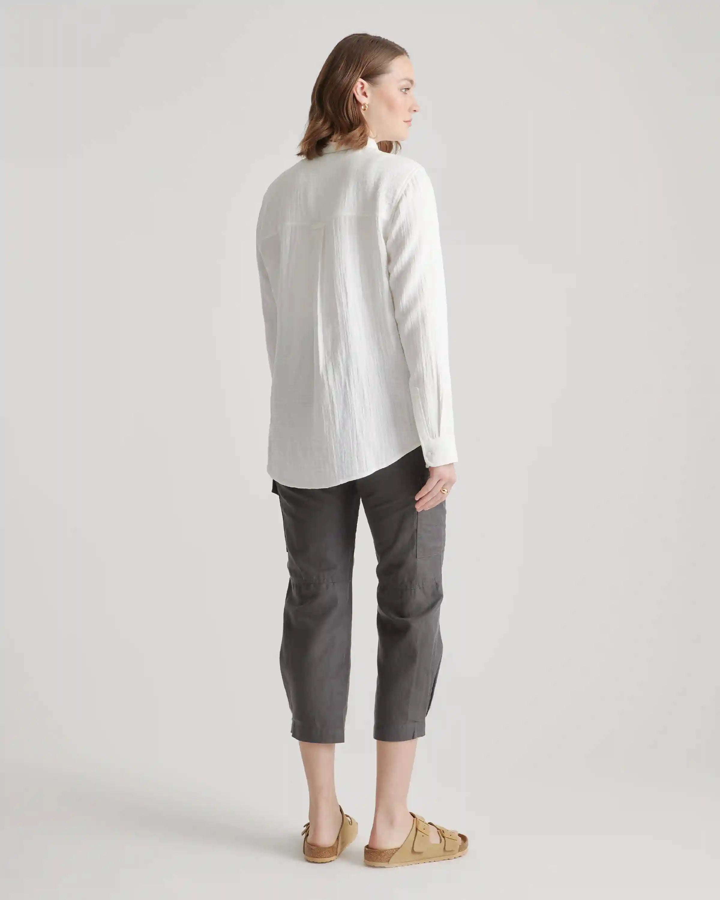 100% Organic Cotton Gauze Long Sleeve Shirt