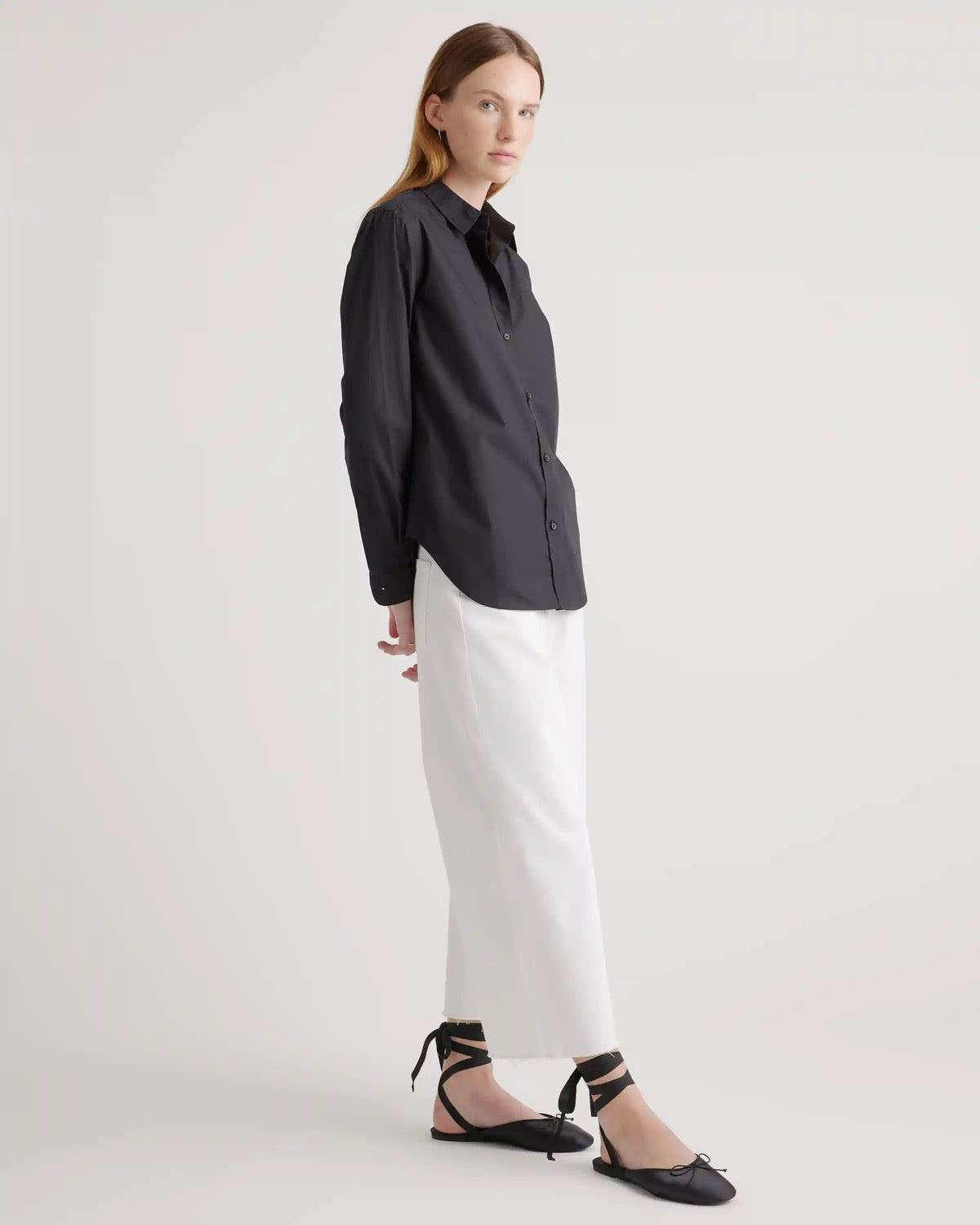 100% Organic Cotton Poplin Long Sleeve Shirt
