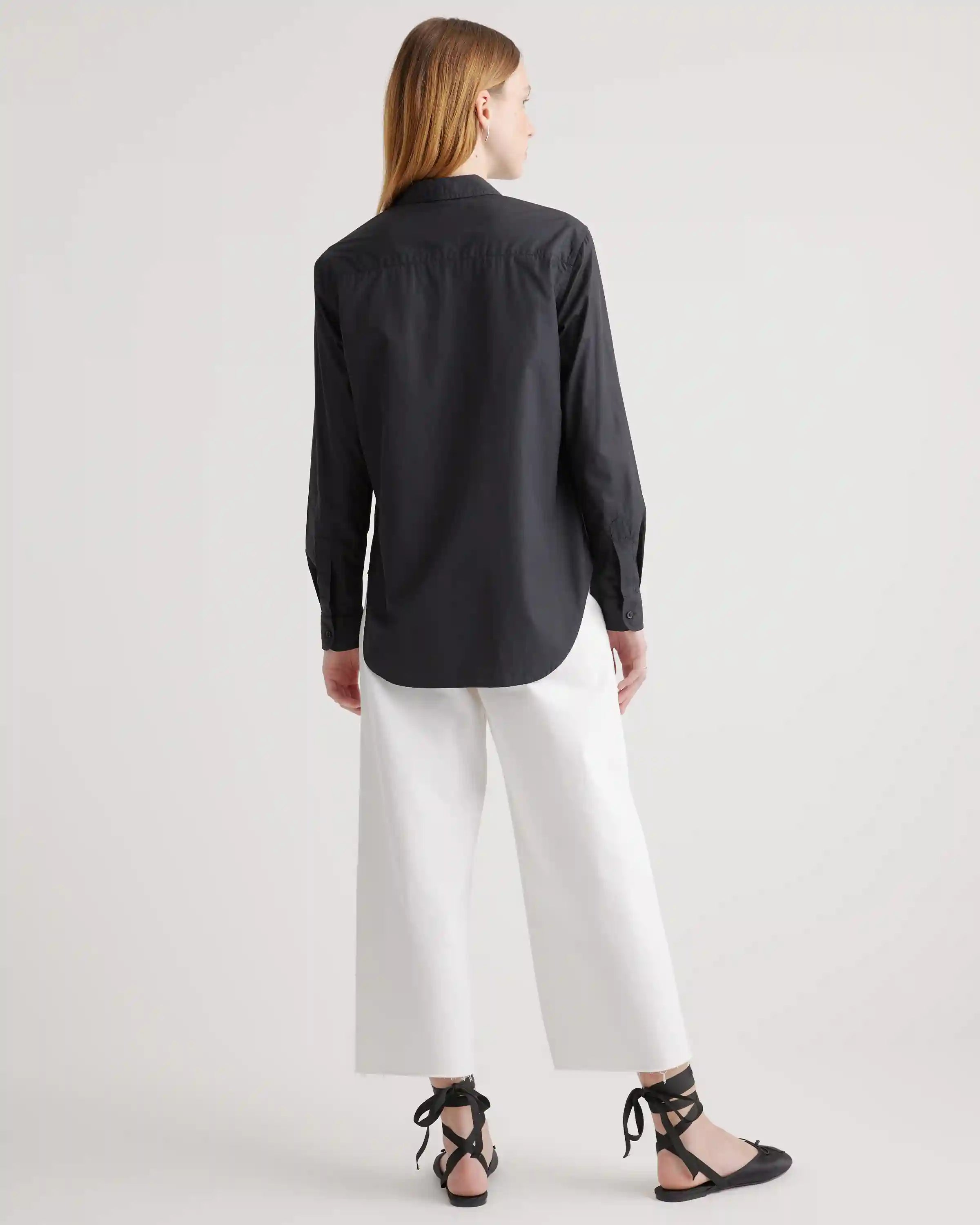 100% Organic Cotton Poplin Long Sleeve Shirt