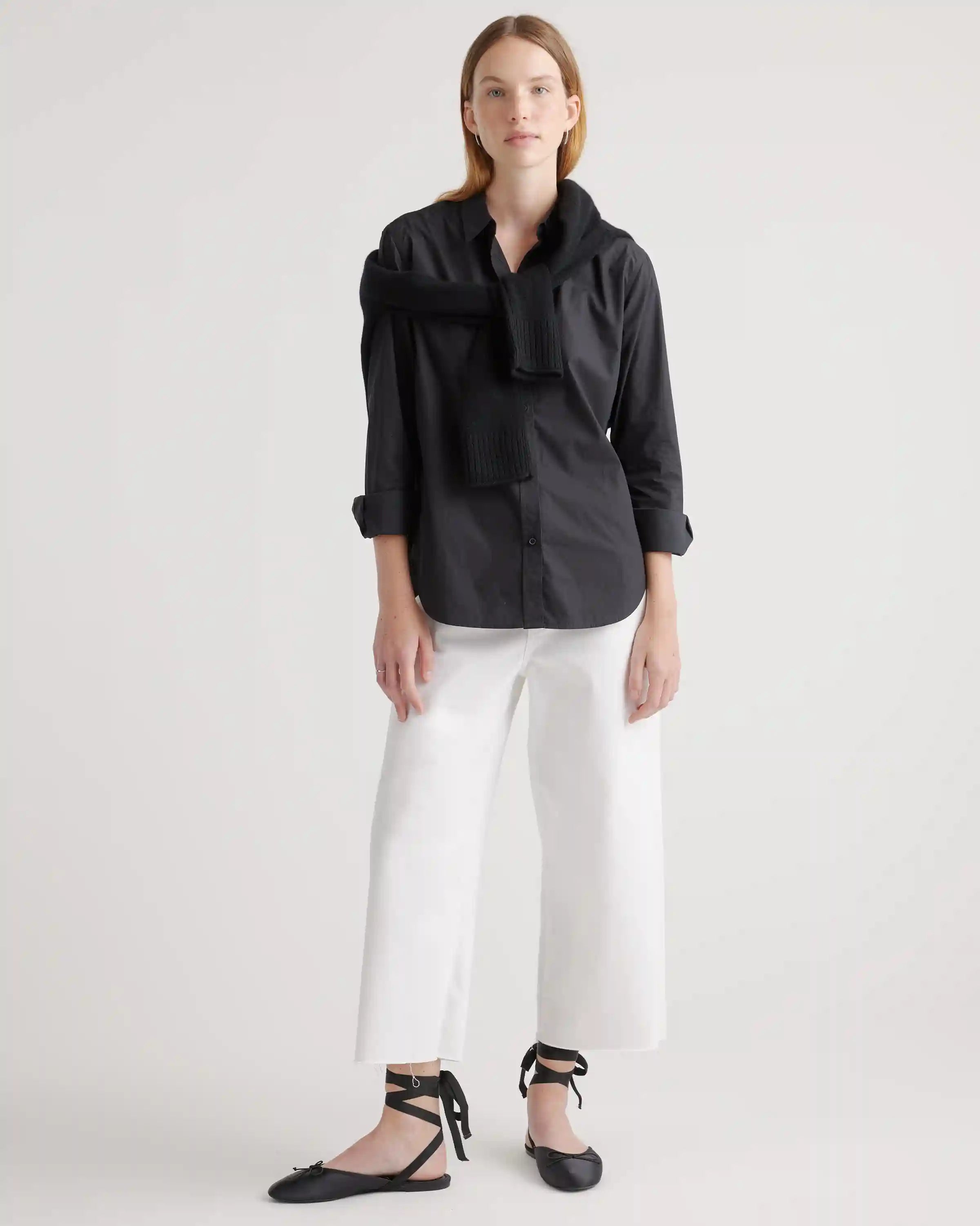 100% Organic Cotton Poplin Long Sleeve Shirt
