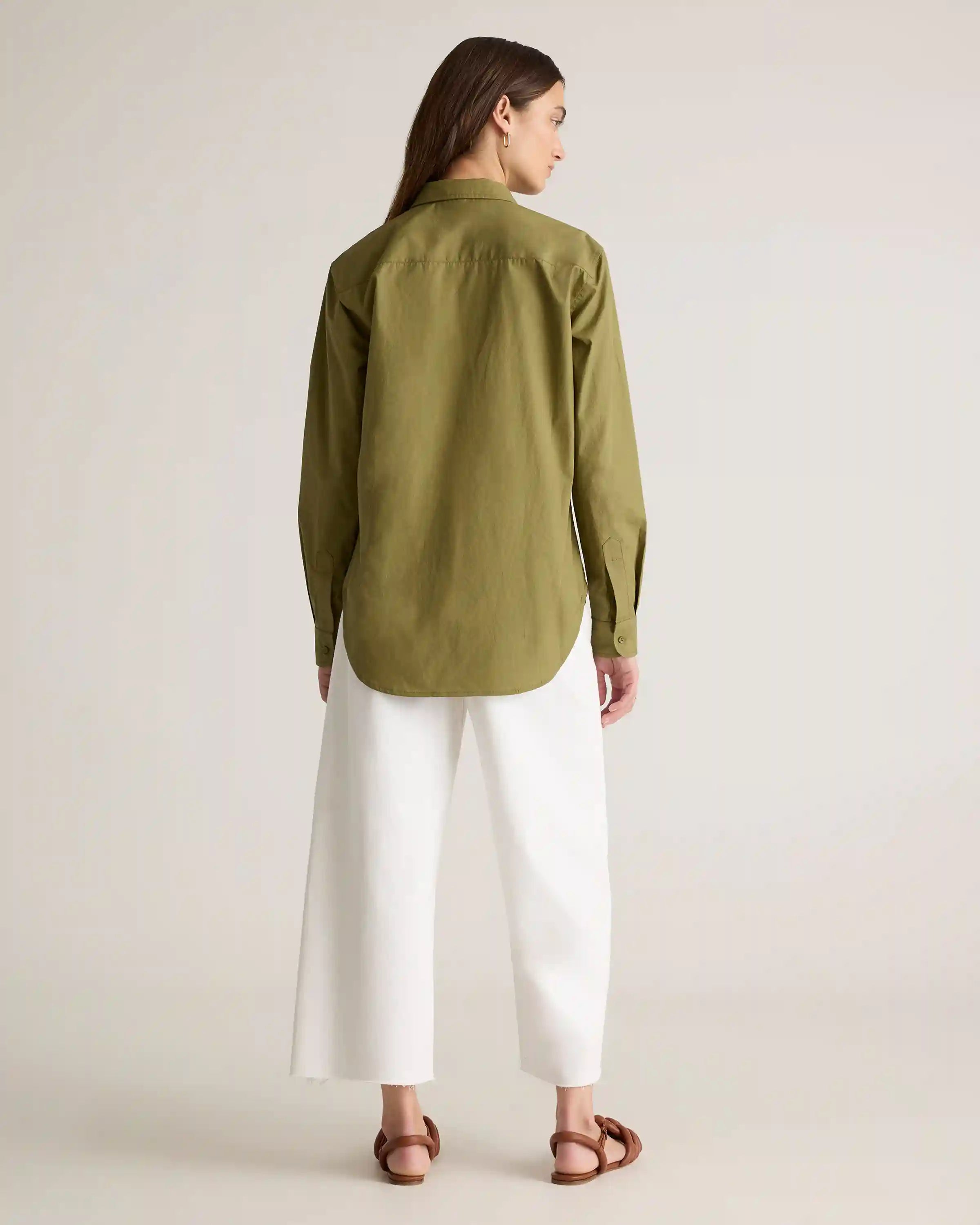 100% Organic Cotton Poplin Long Sleeve Shirt