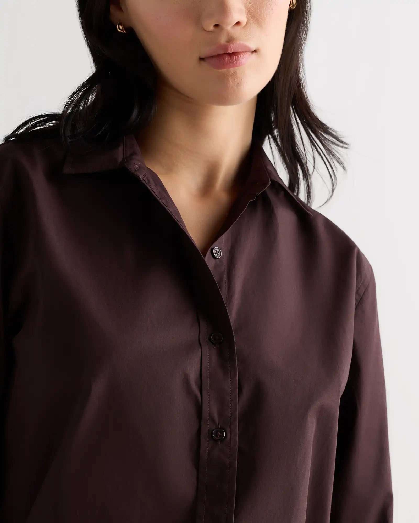 100% Organic Cotton Poplin Long Sleeve Shirt