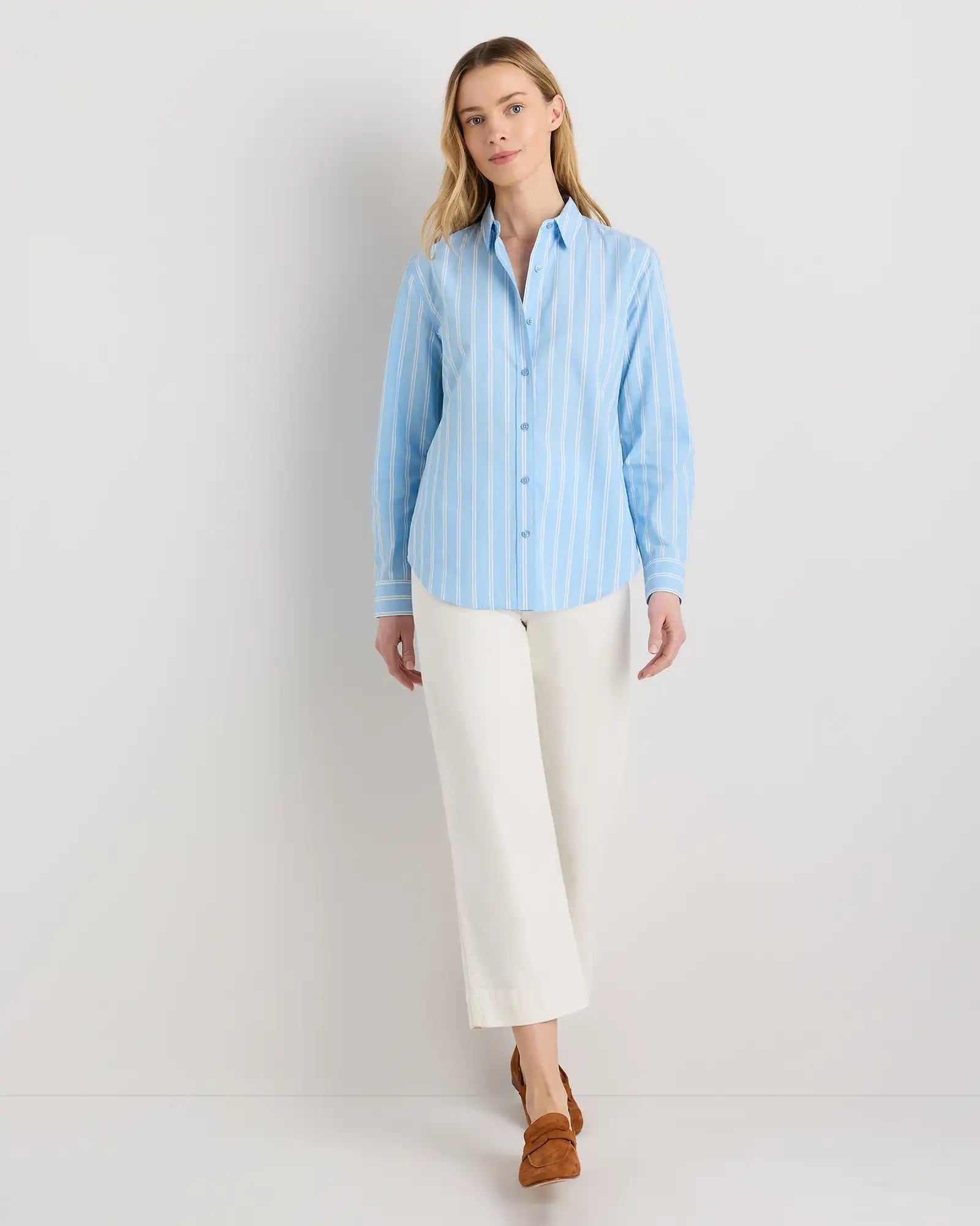 100% Organic Cotton Poplin Long Sleeve Shirt