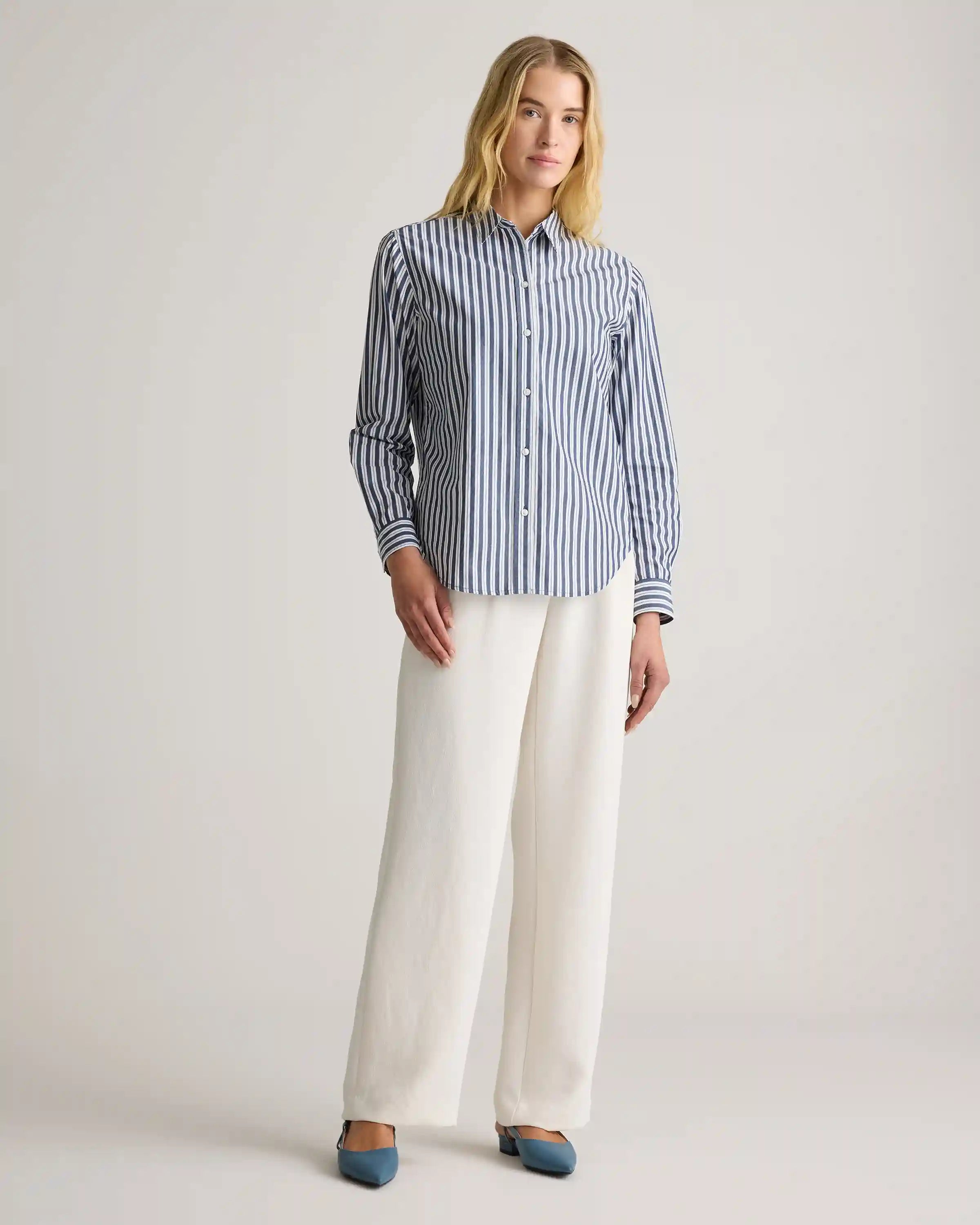 100% Organic Cotton Poplin Long Sleeve Shirt
