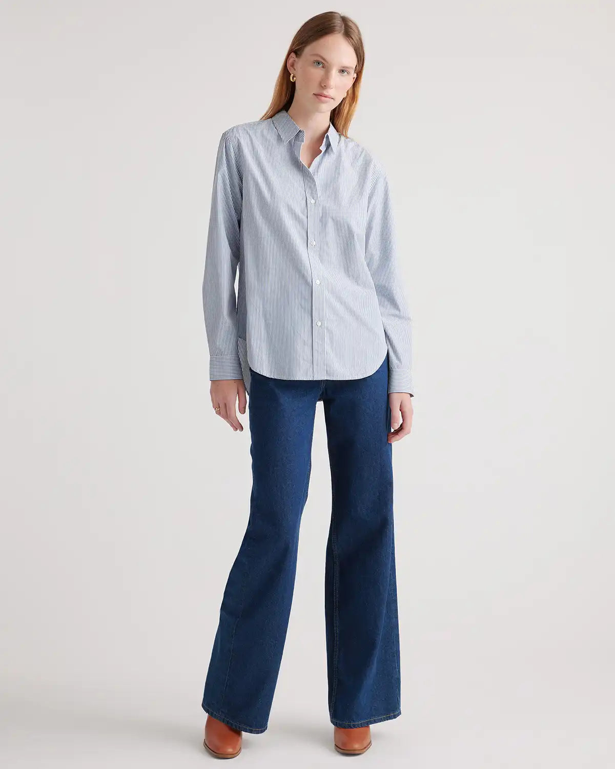 100% Organic Cotton Poplin Long Sleeve Shirt