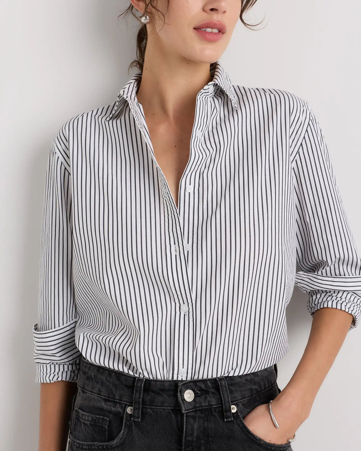 100% Organic Cotton Poplin Long Sleeve Shirt