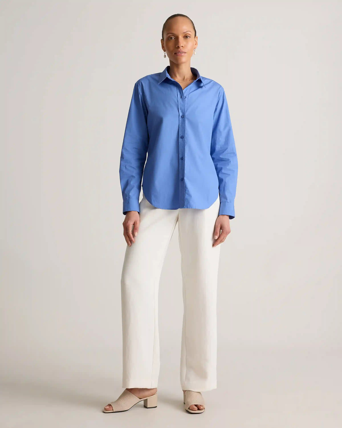 100% Organic Cotton Poplin Long Sleeve Shirt