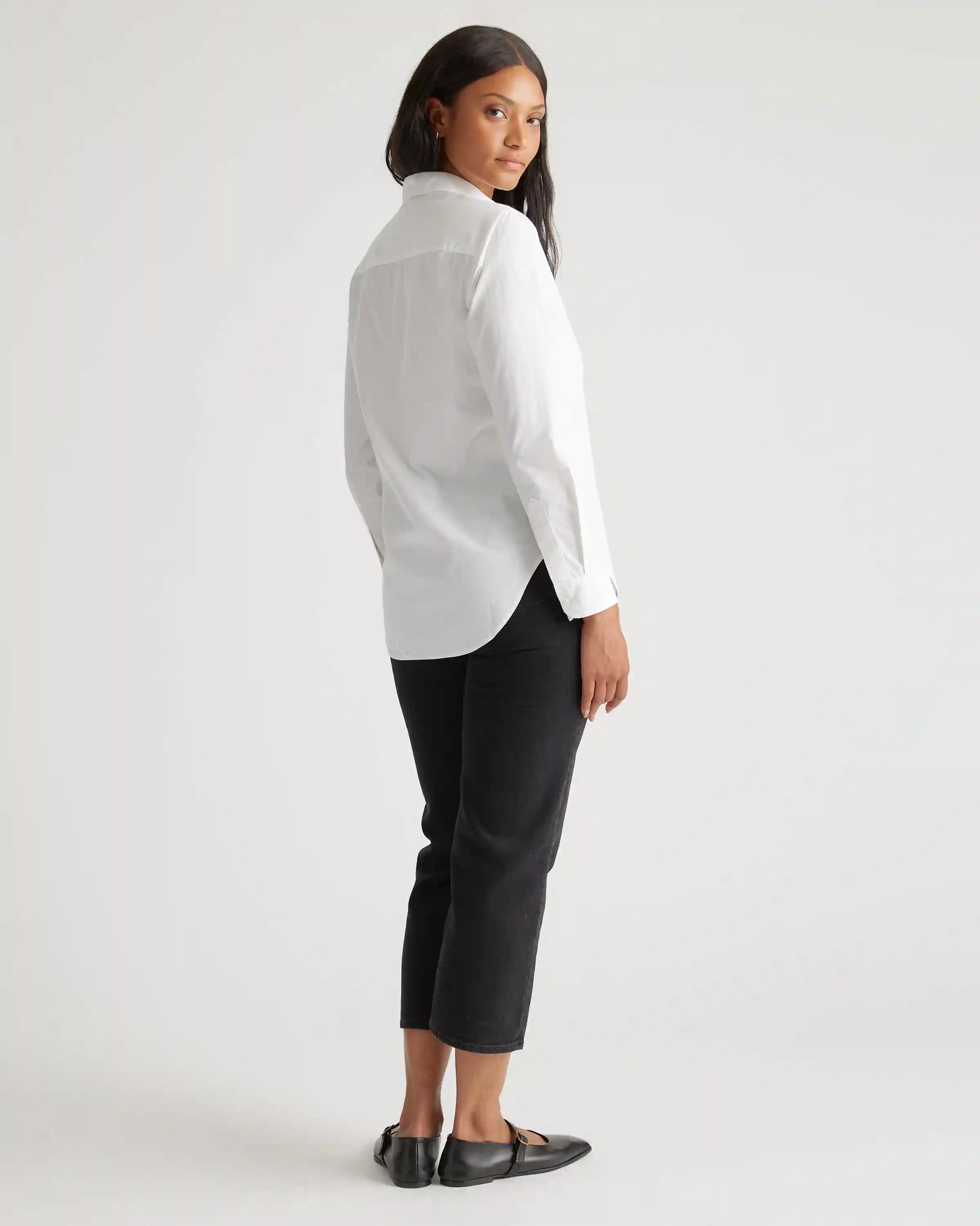 100% Organic Cotton Poplin Long Sleeve Shirt