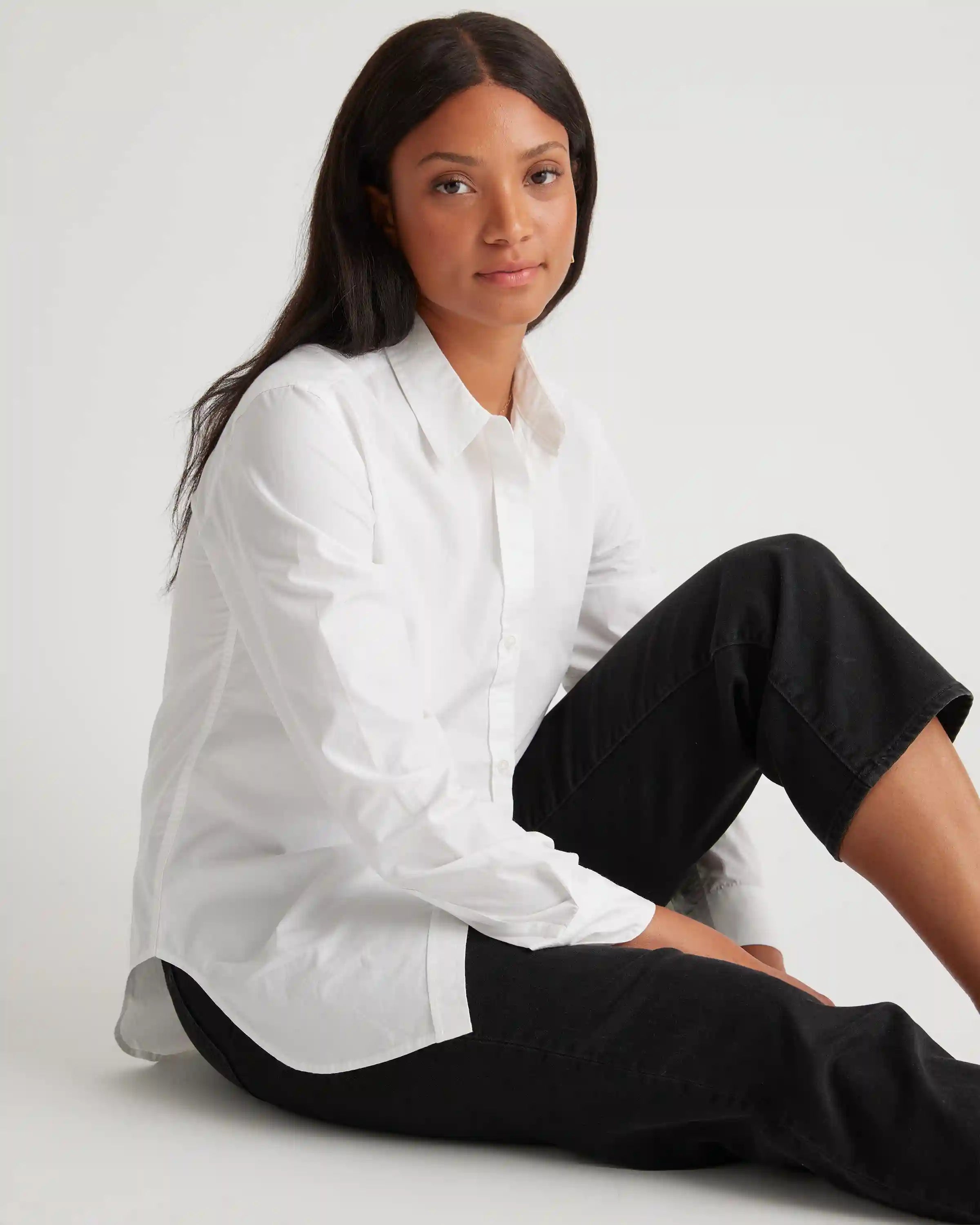 100% Organic Cotton Poplin Long Sleeve Shirt