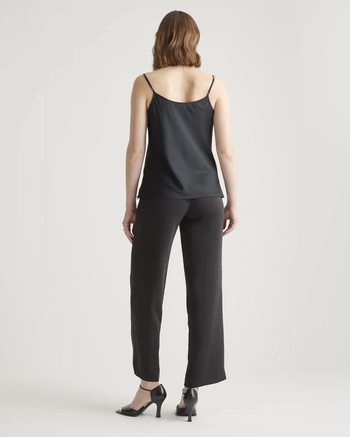 Washable Stretch Silk Cowl Neck Cami
