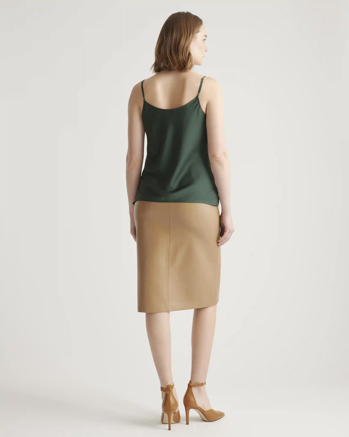 Washable Stretch Silk Cowl Neck Cami