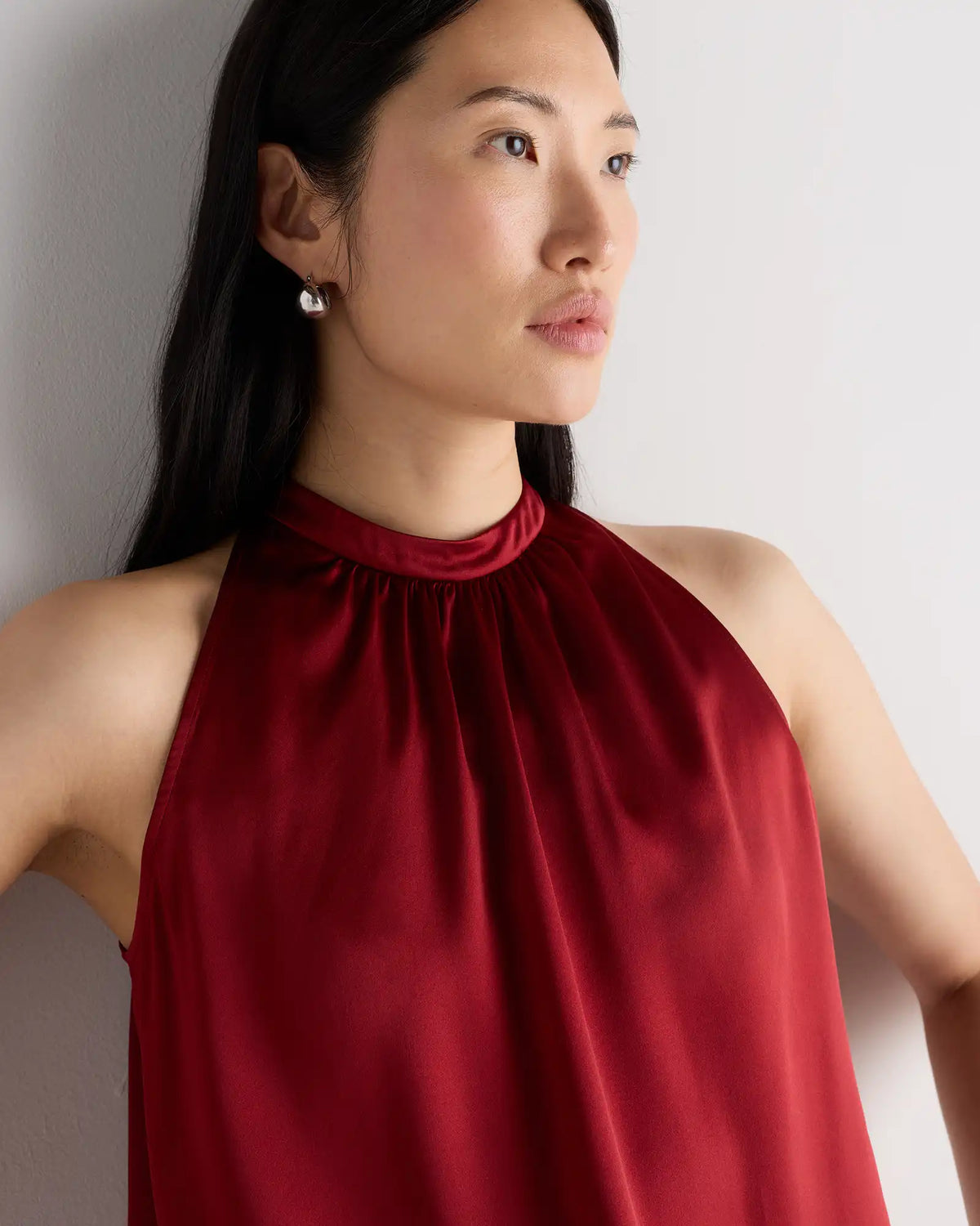 100% Washable Silk Halter Top