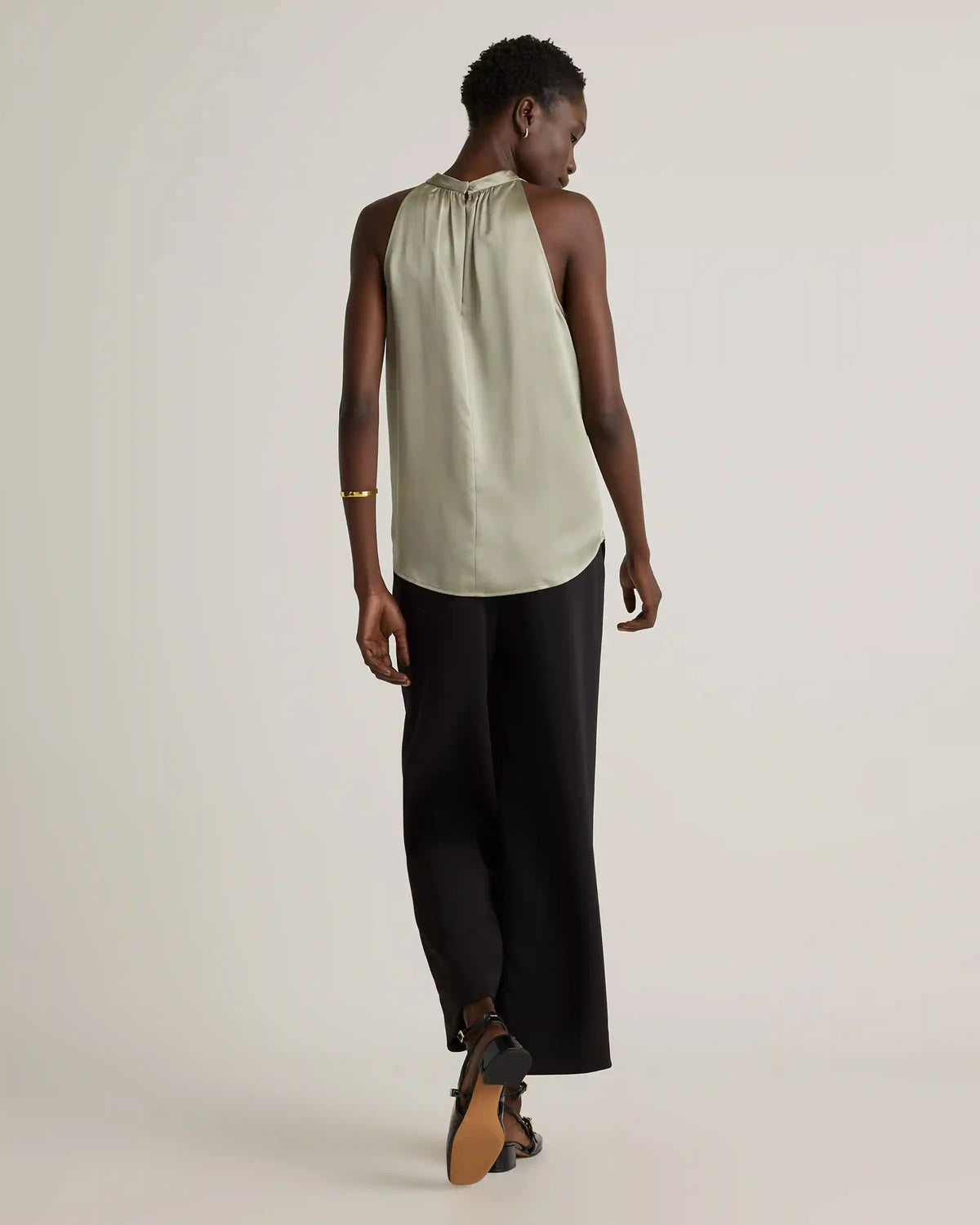 100% Washable Silk Halter Top