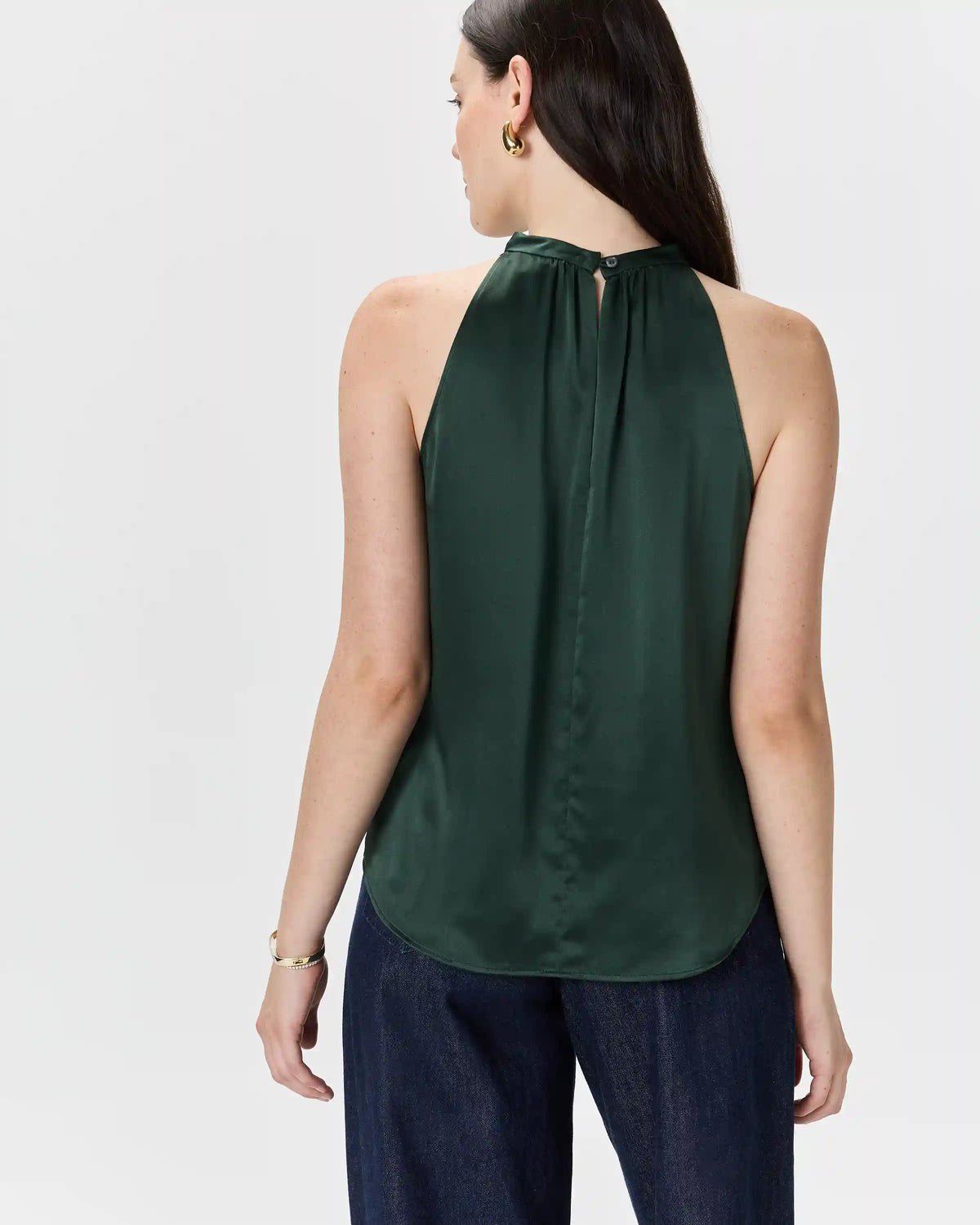 100% Washable Silk Halter Top
