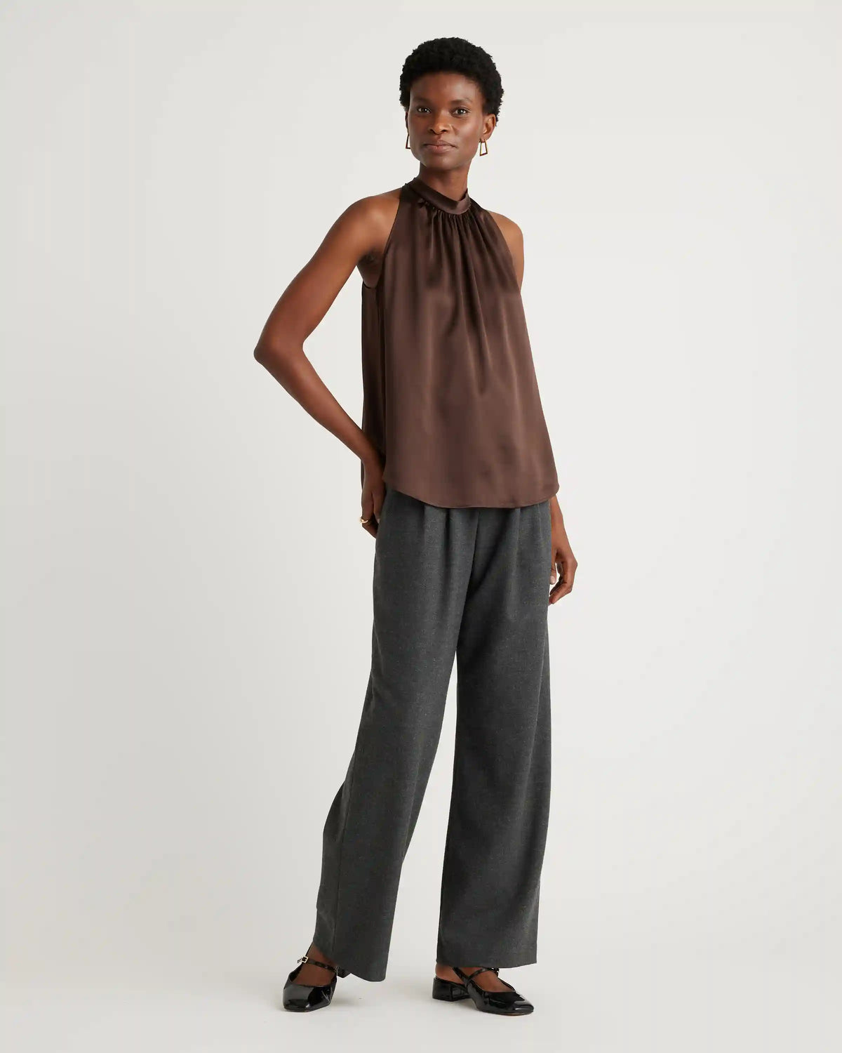 100% Washable Silk Halter Top