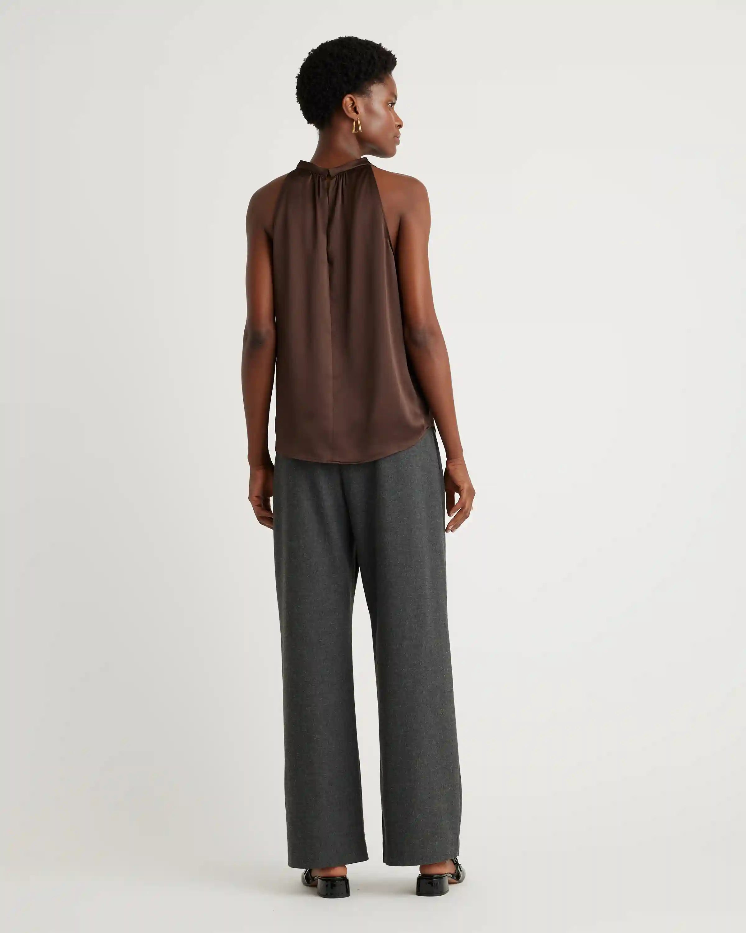 100% Washable Silk Halter Top