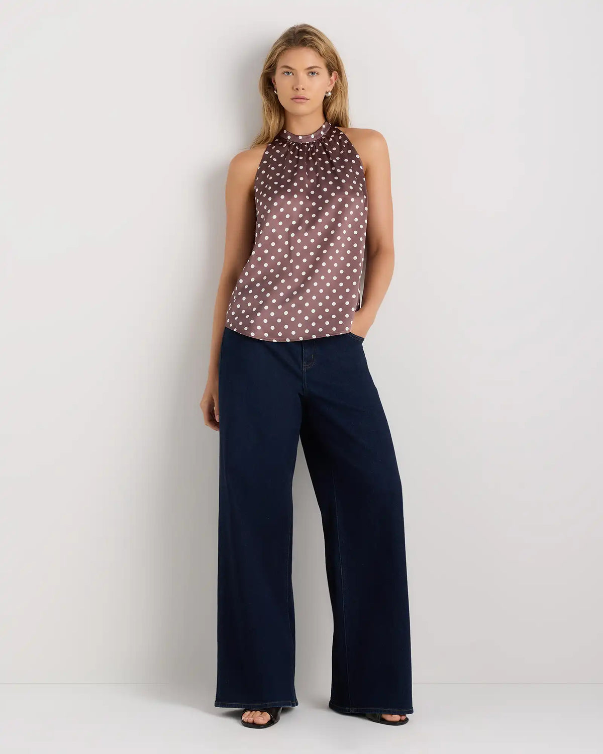 100% Washable Silk Halter Top