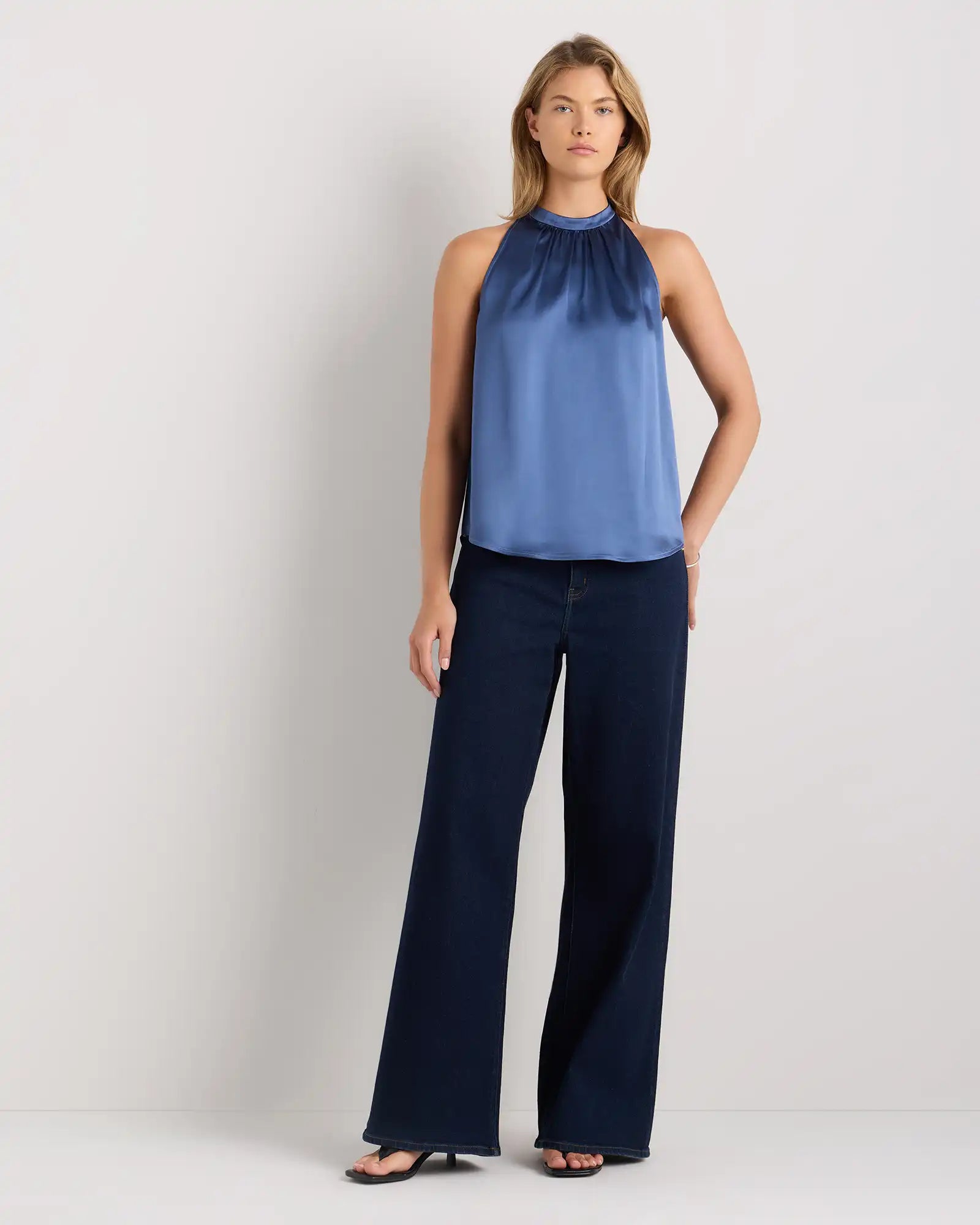 100% Washable Silk Halter Top