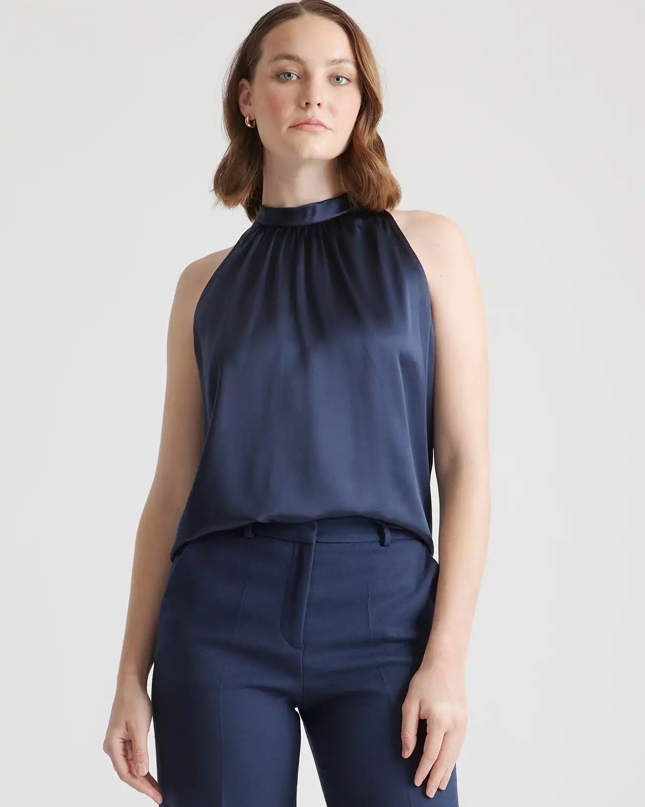 100% Washable Silk Halter Top
