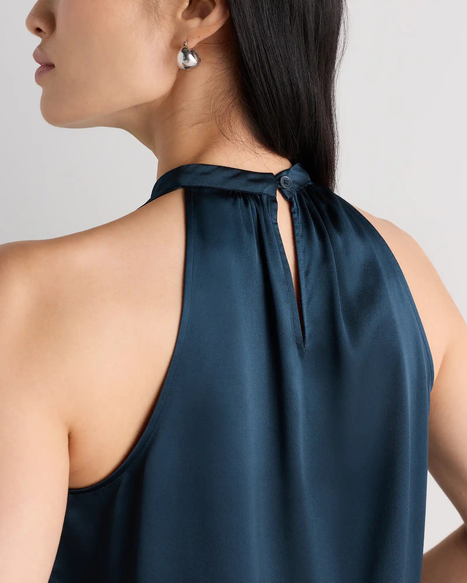 100% Washable Silk Halter Top
