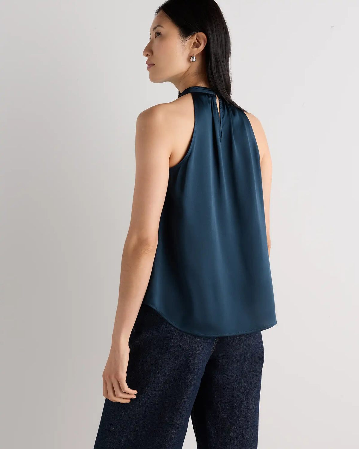 100% Washable Silk Halter Top