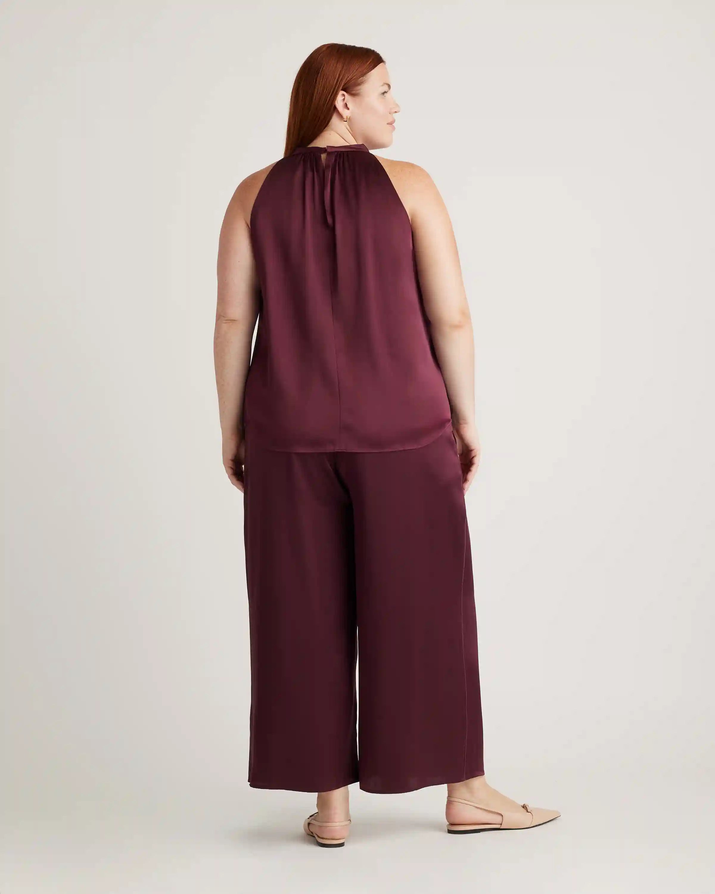 100% Washable Silk Halter Top