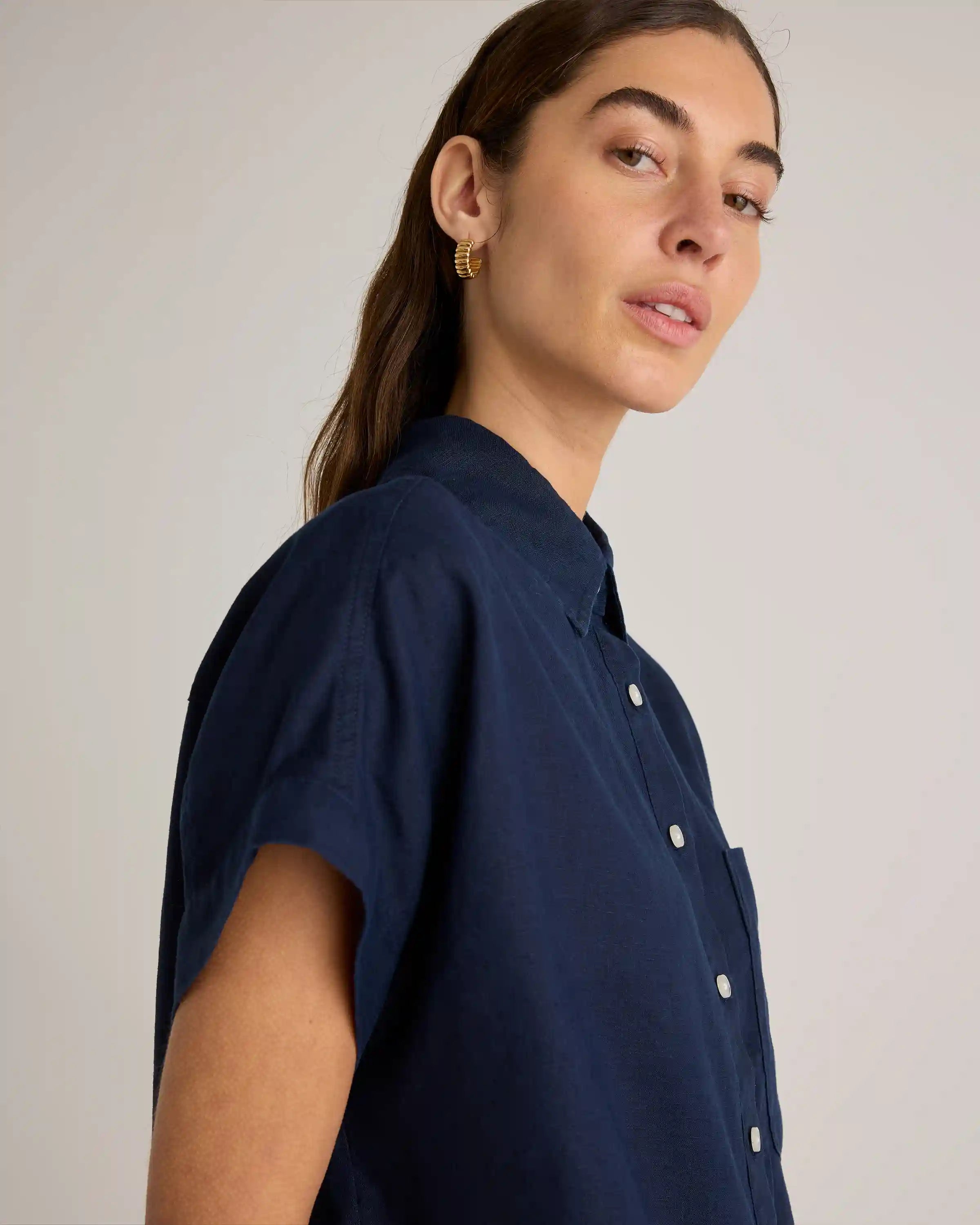 100% European Linen Camp Shirt