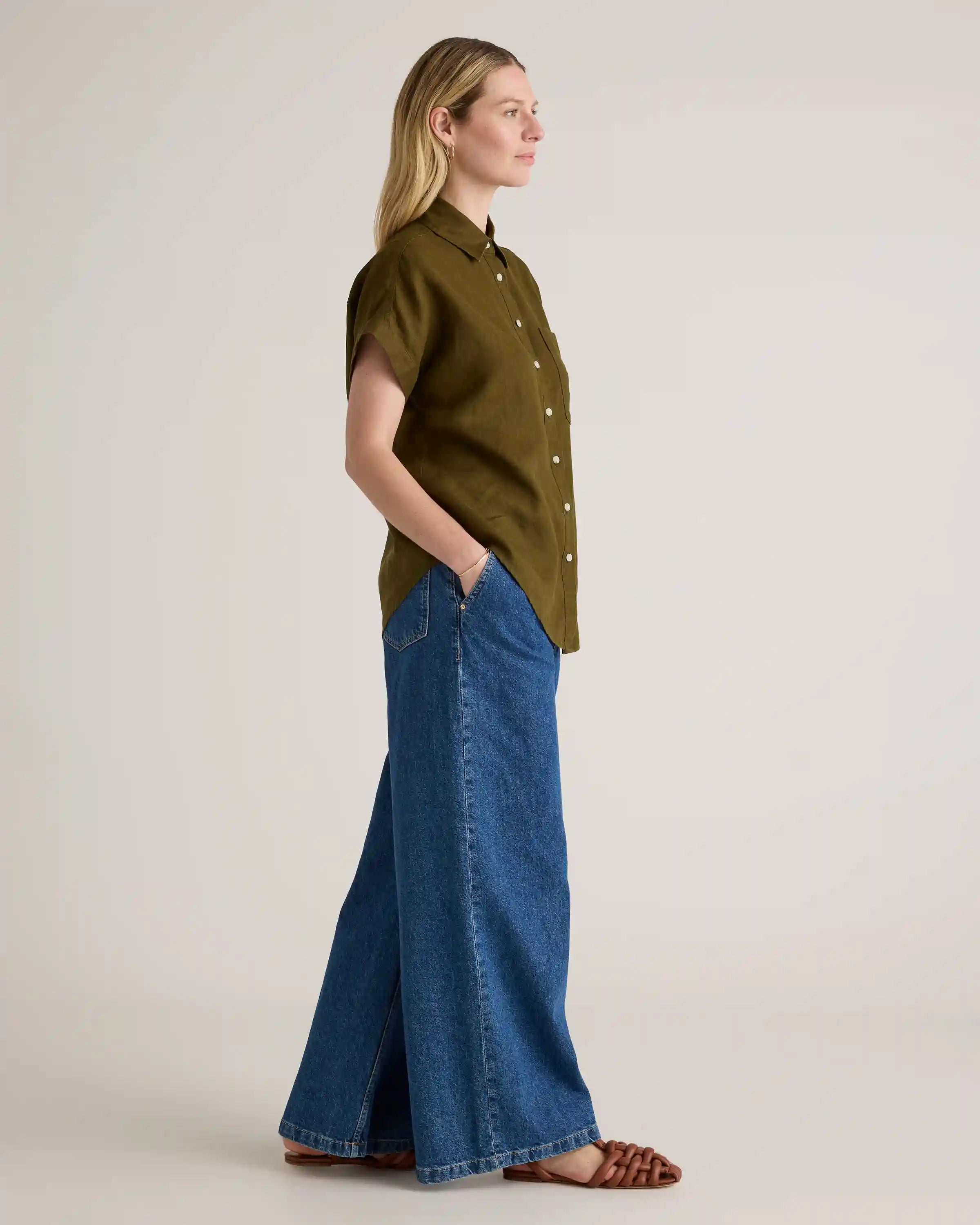 100% European Linen Camp Shirt