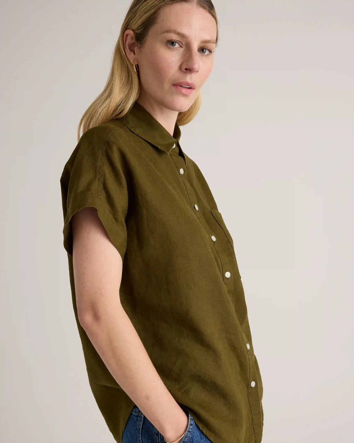 100% European Linen Camp Shirt