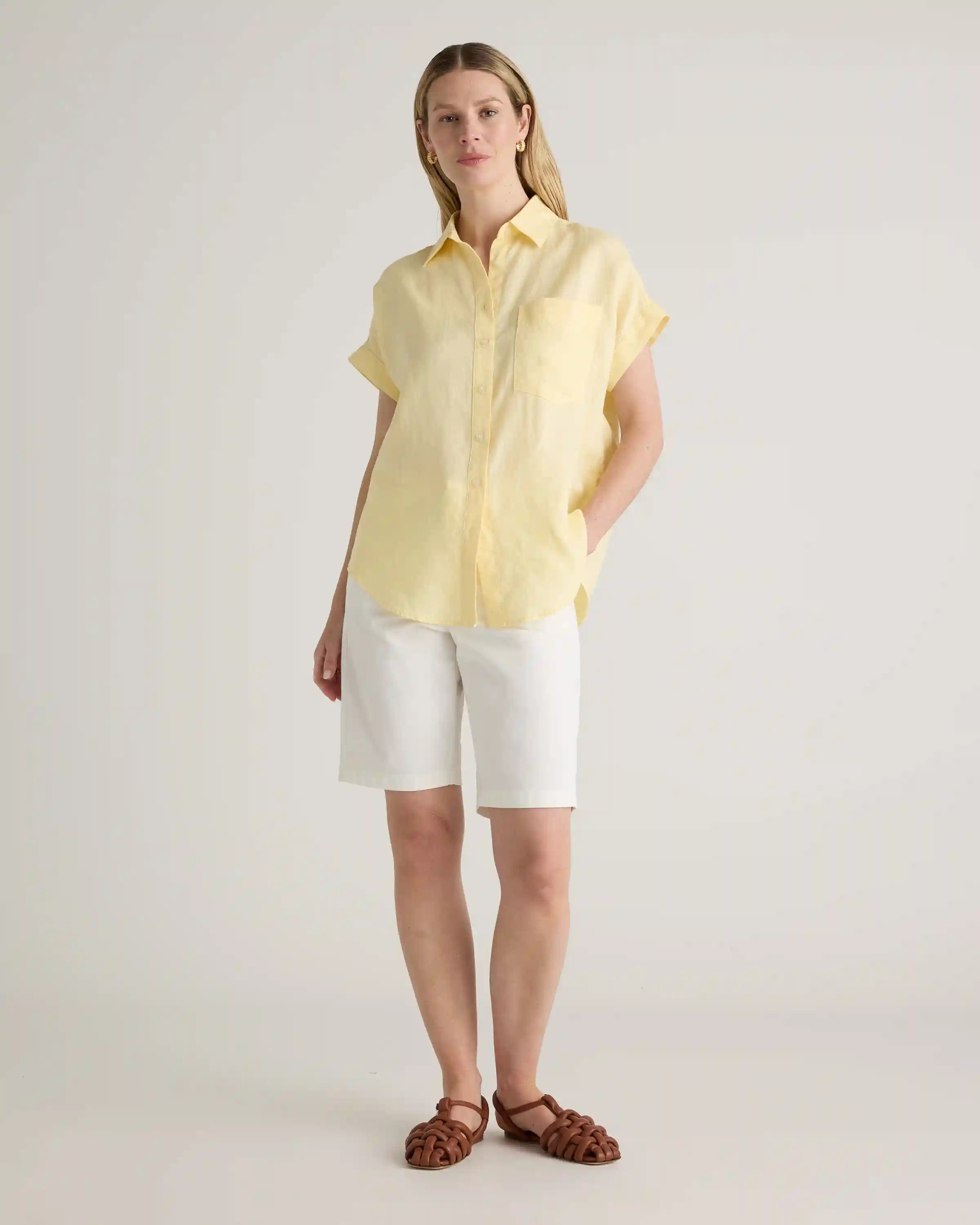 100% European Linen Camp Shirt