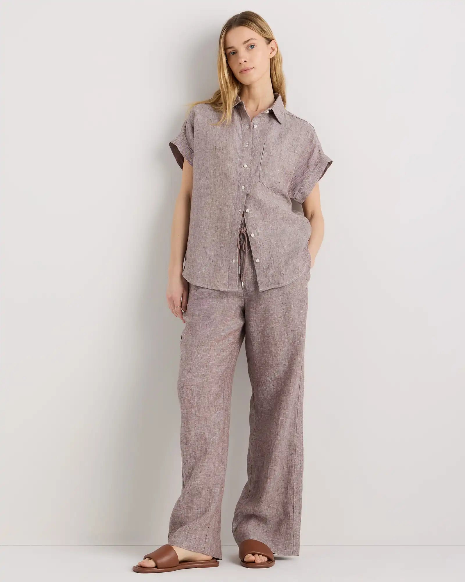 100% European Linen Camp Shirt